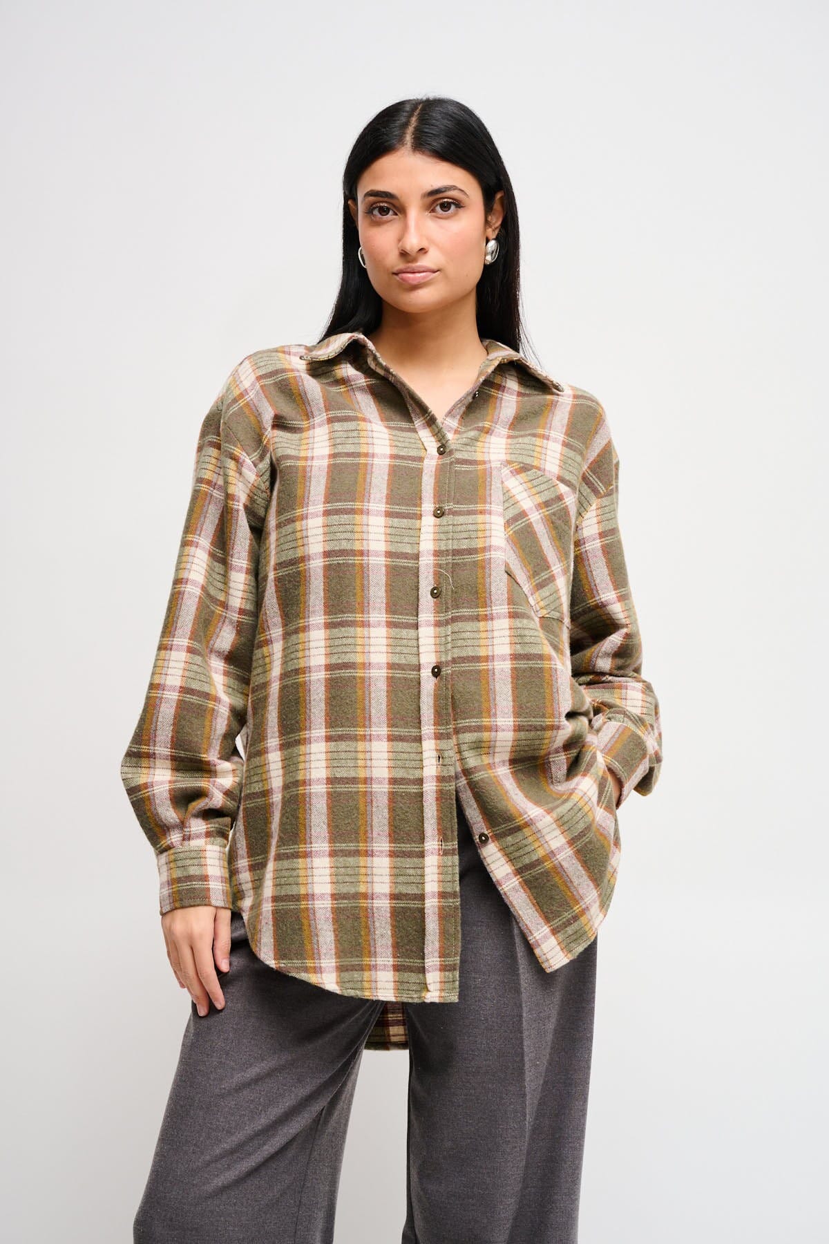 Camicia Check Over In Flanella Maryley