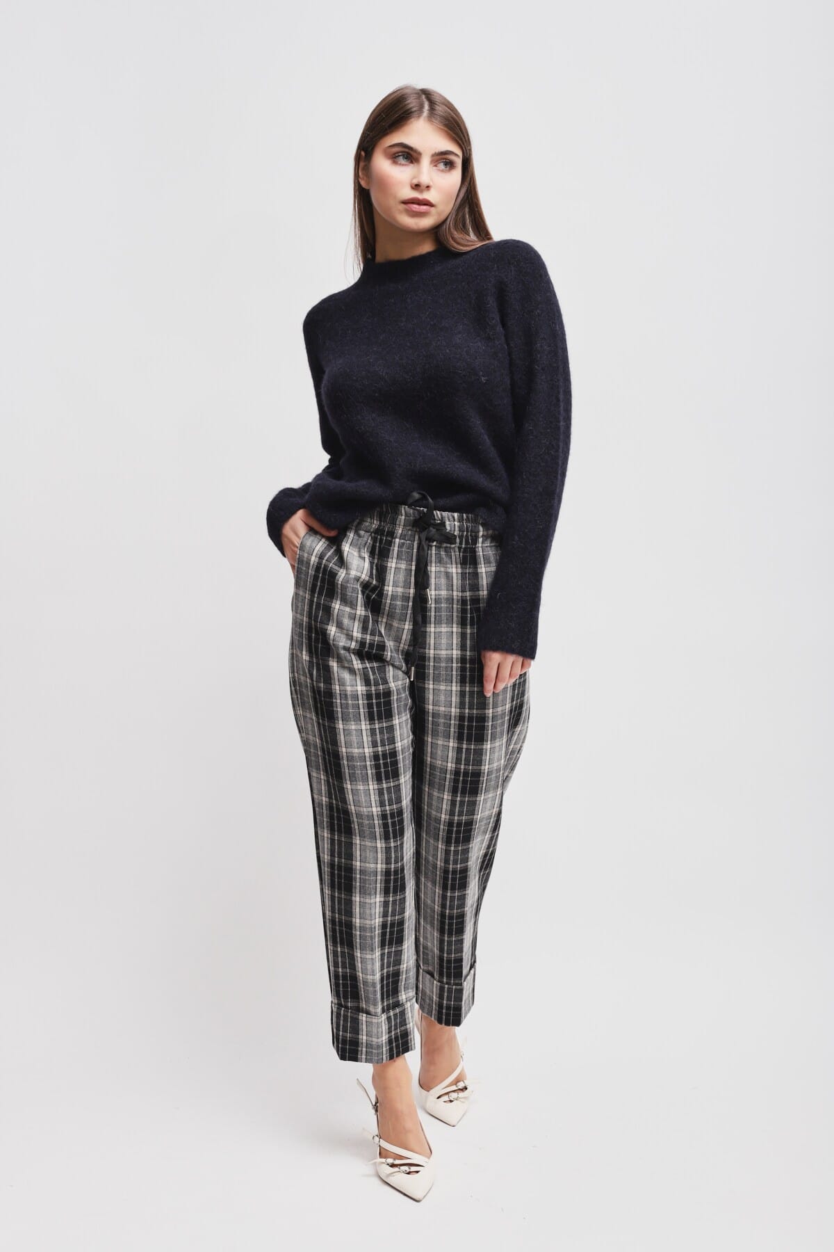 Maryley Wool Blend Crew Neck Sweater (Pull à col ras du cou en laine)