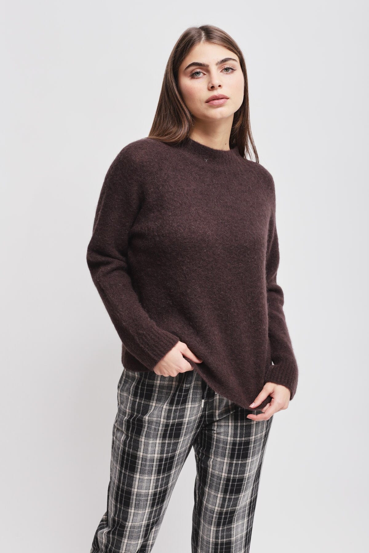 Maryley Wool Blend Crew Neck Sweater (Pull à col ras du cou en laine)
