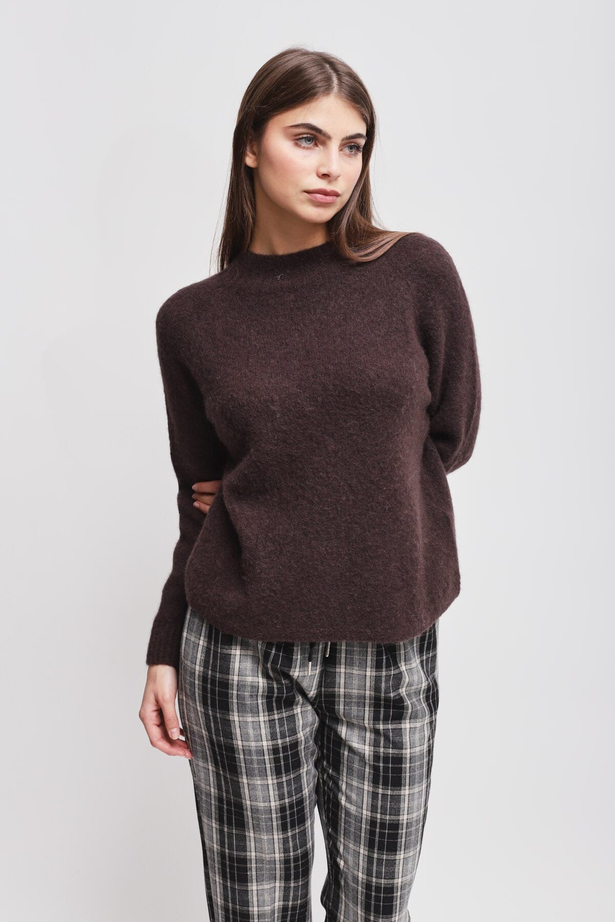 Maryley Wool Blend Crew Neck Sweater (Pull à col ras du cou en laine)