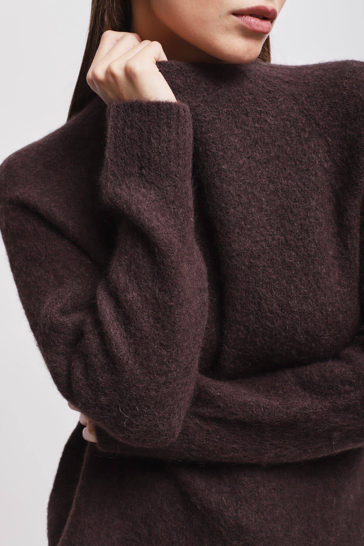 Maryley Wool Blend Crew Neck Sweater (Pull à col ras du cou en laine)