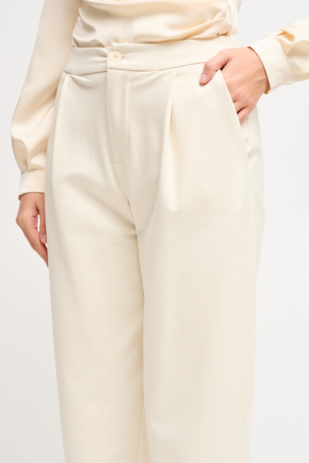 Pantaloni Barrel In Punto Milano Maryley