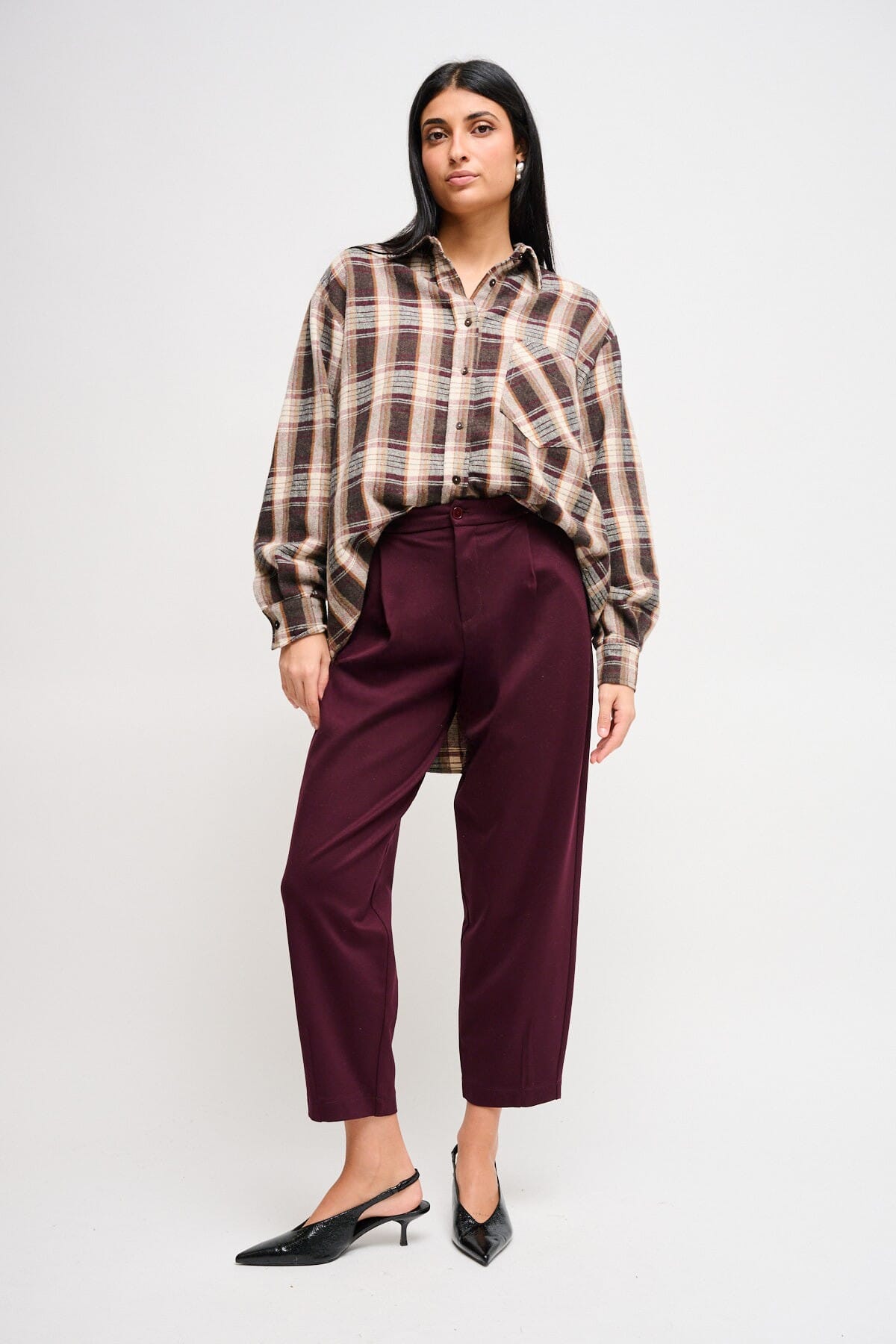 Pantaloni Barrel In Punto Milano Maryley