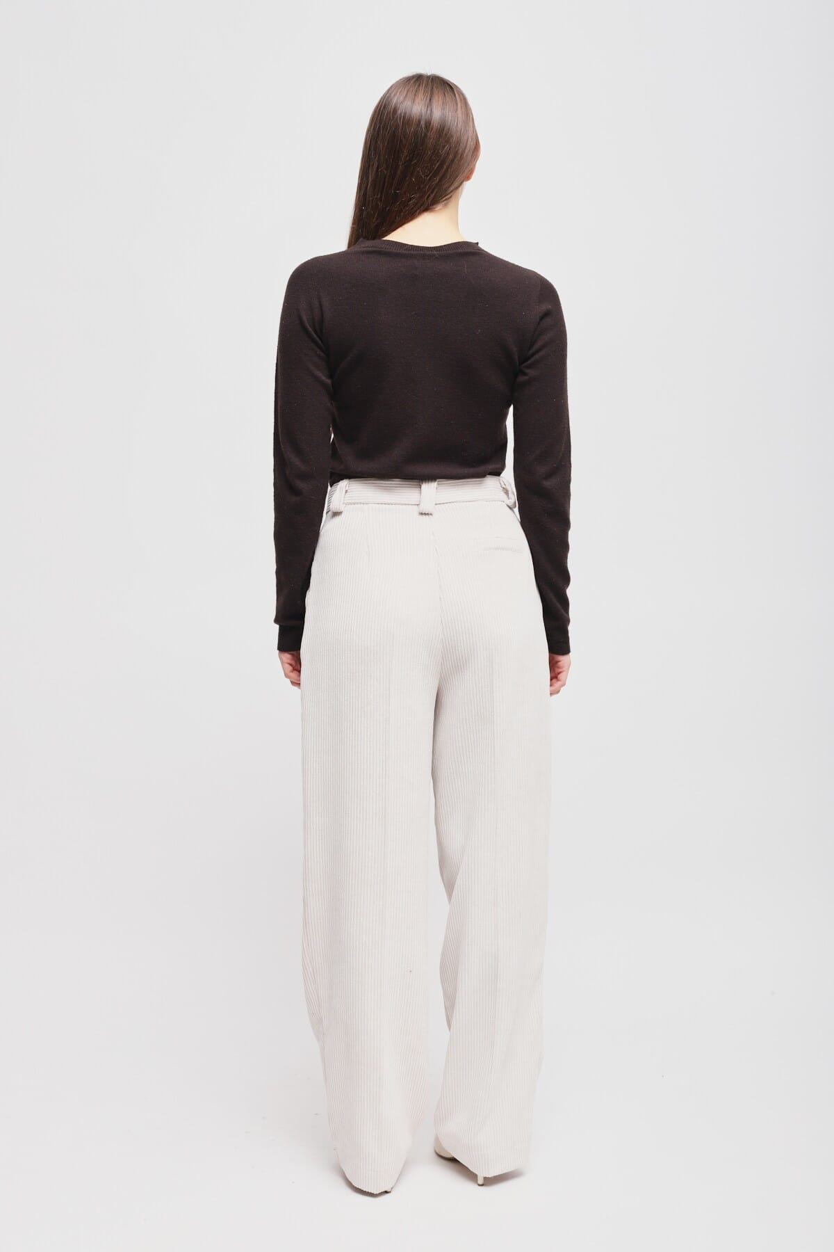 Pantalon Palace en velours côtelé avec plis Maryley