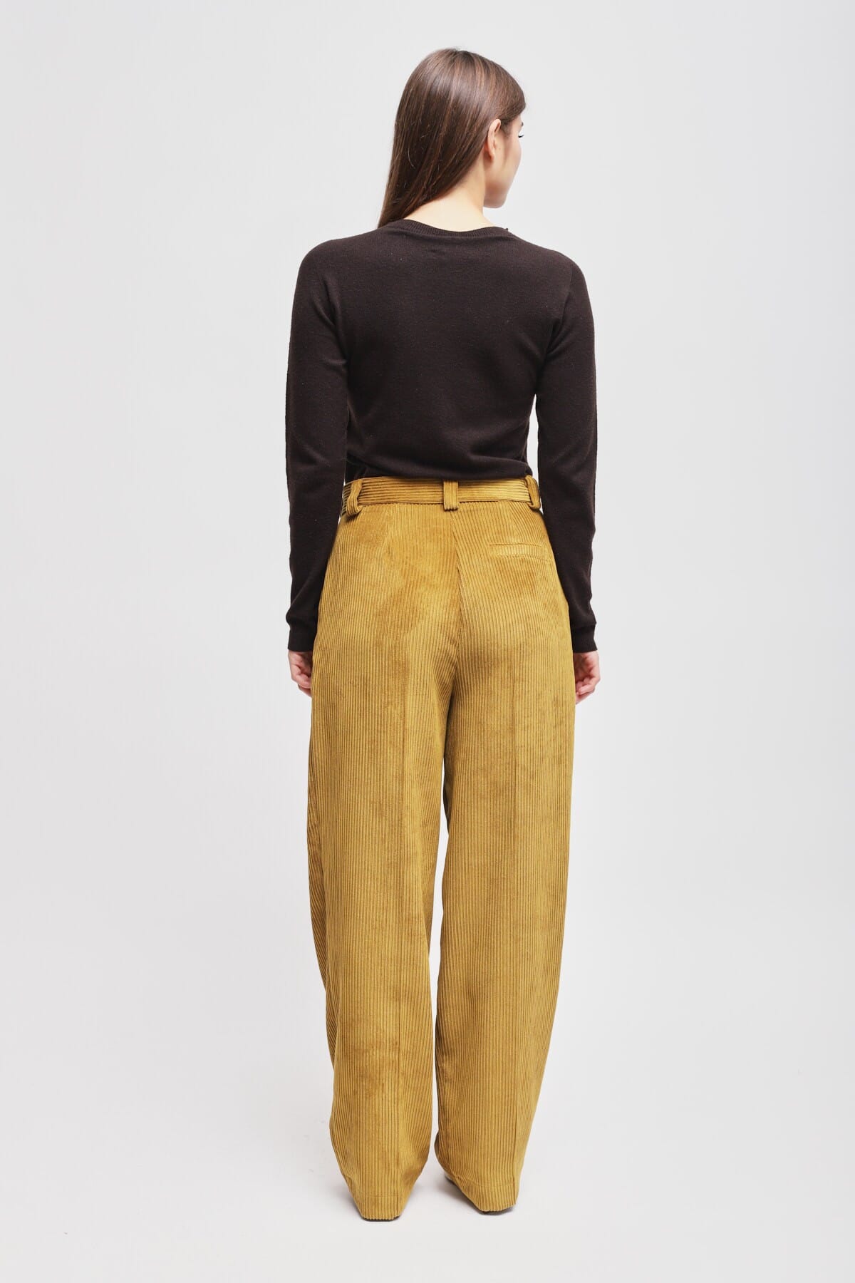 Pantalon Palace en velours côtelé avec plis Maryley