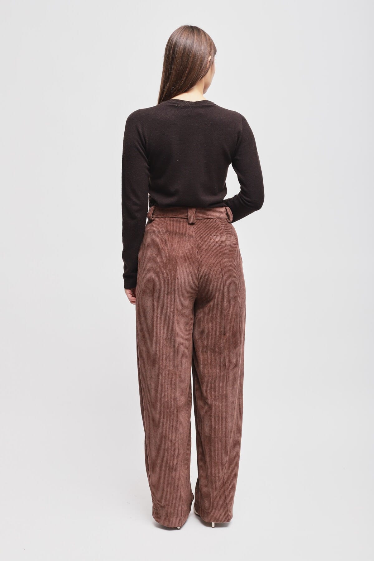 Pantalon Palace en velours côtelé avec plis Maryley