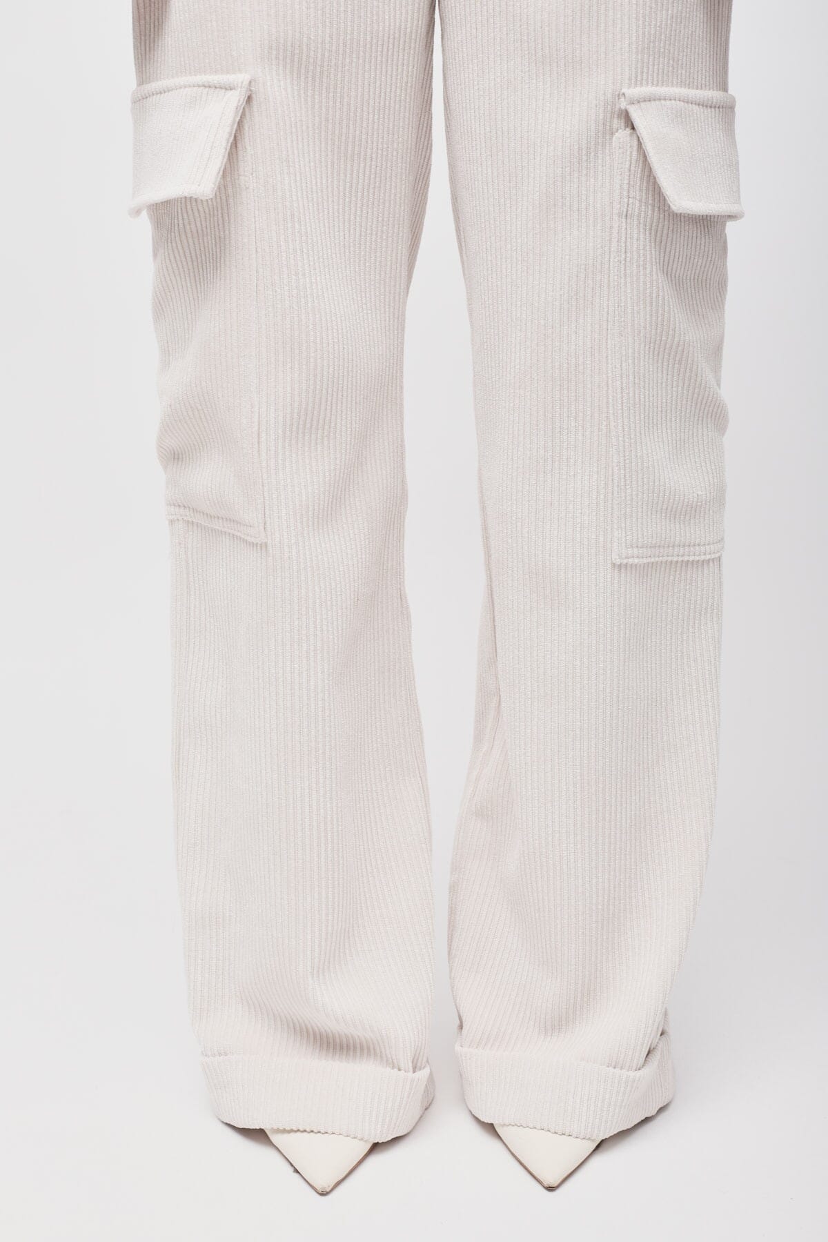 Pantalon cargo en velours côtelé avec ceinture Maryley