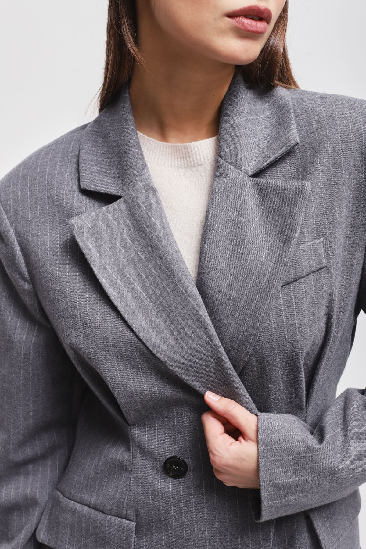 Maryley - Veste à pinces à double boutonnage