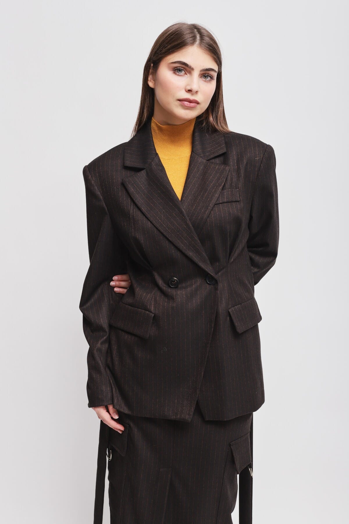 Maryley - Veste à pinces à double boutonnage