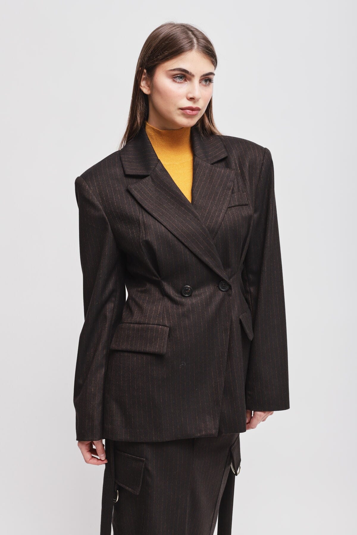 Maryley - Veste à pinces à double boutonnage