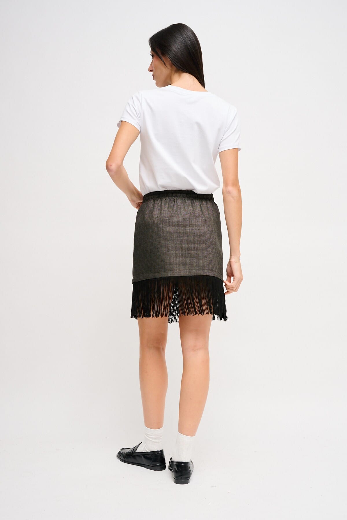 Minigonna Con Coilisse E Frange Maryley