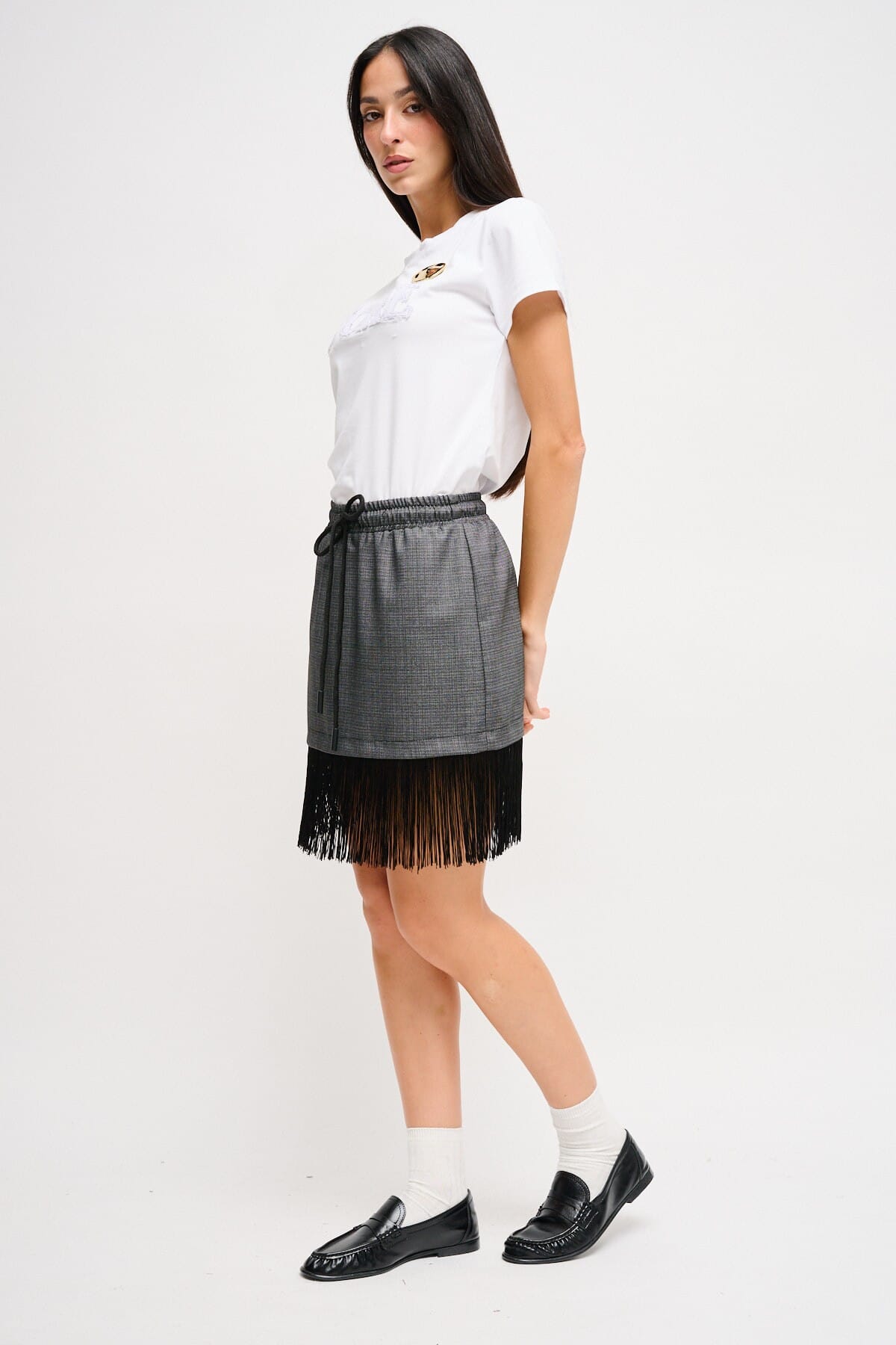 Minigonna Con Coilisse E Frange Maryley