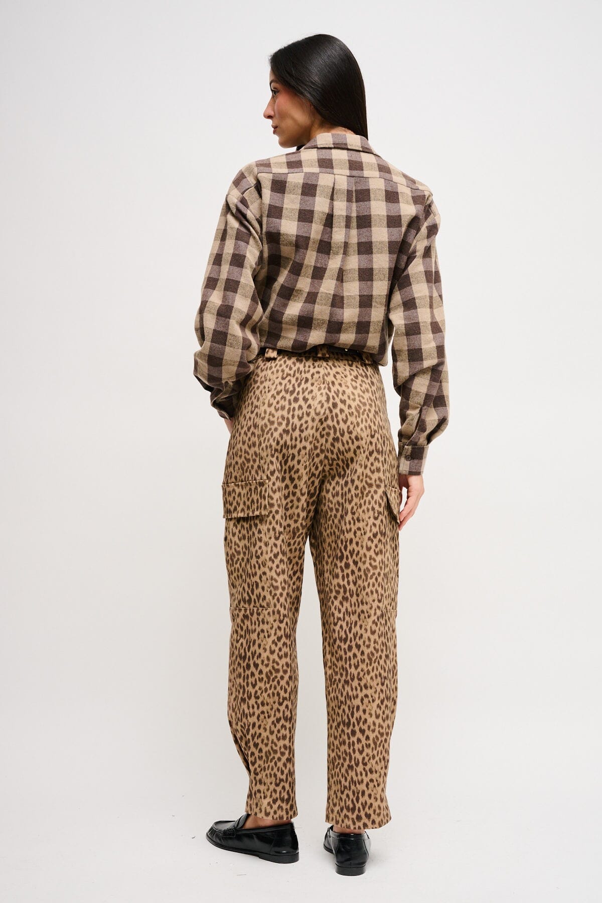 Pantaloni Leopardati Con Doppia Cintura Maryley