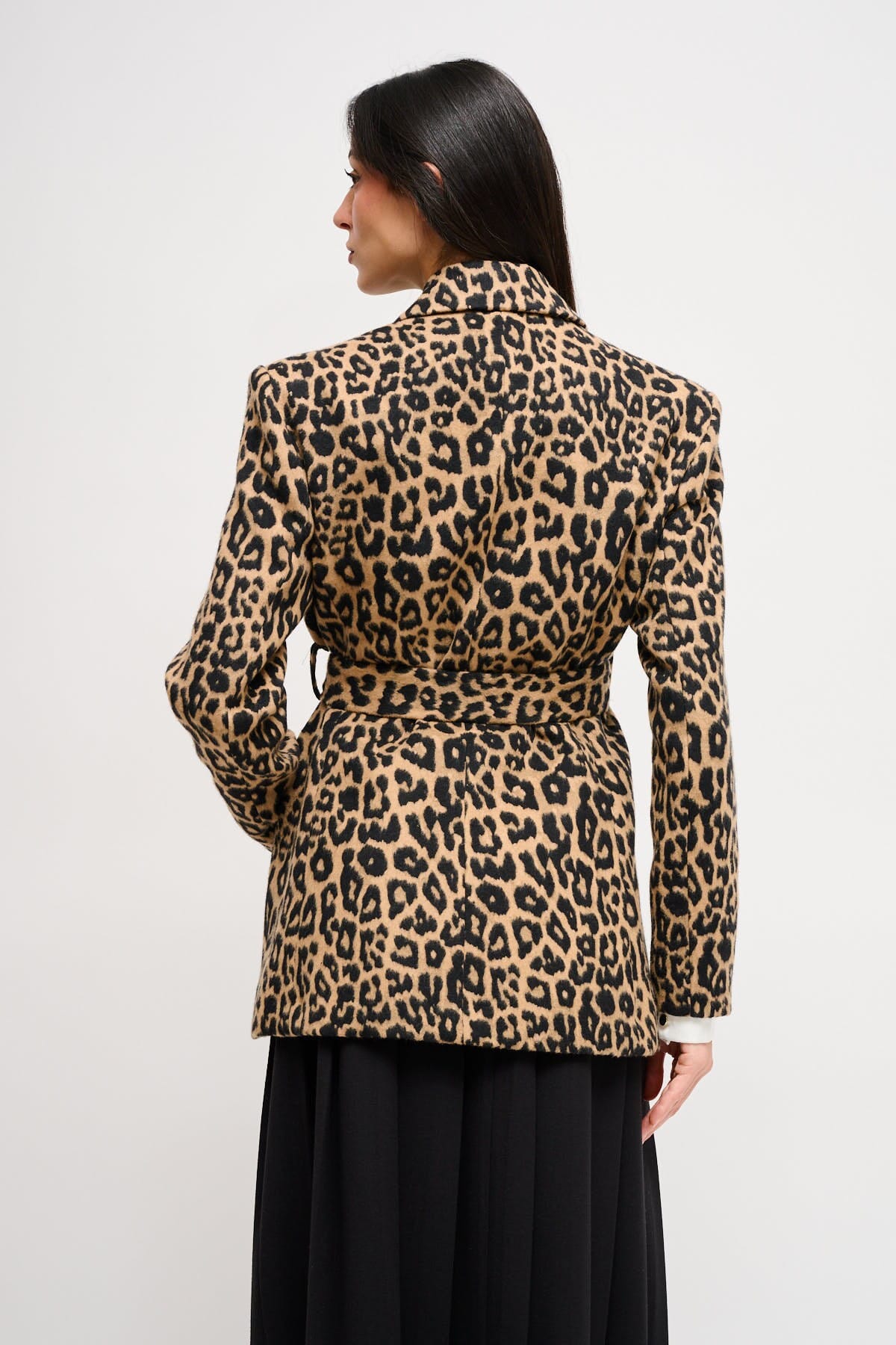 Leopard Print Jacket With Maryley Sash