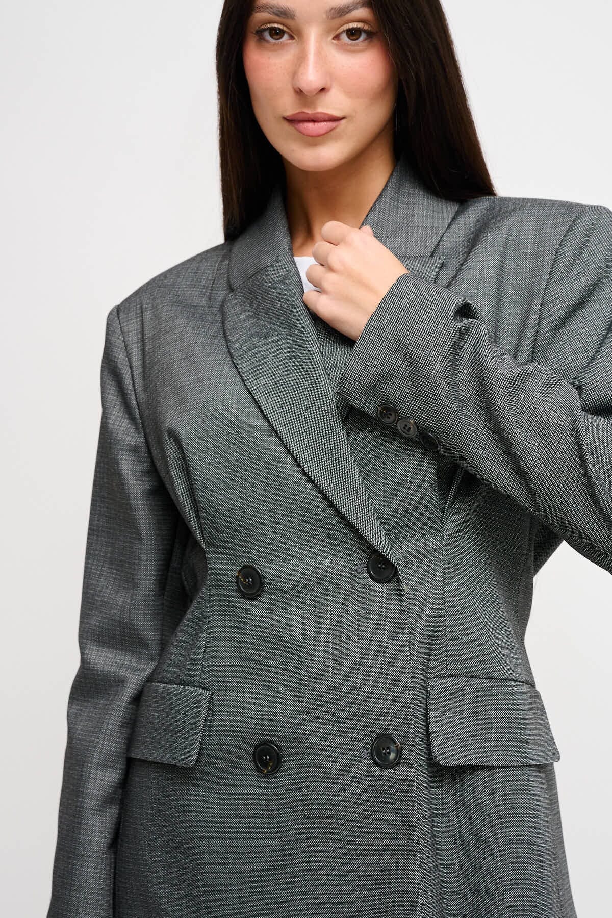 Giacca Doppiopetto Con Spalle Imbottite Maryley