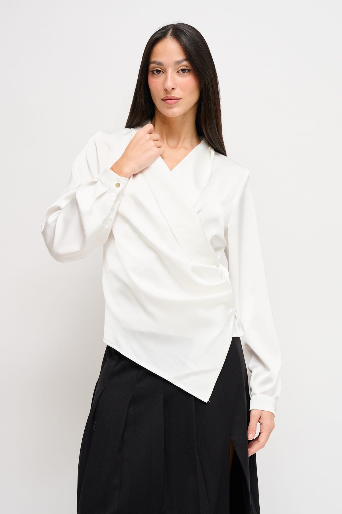 Blusa Con Fondo Asimmetrico Maryley