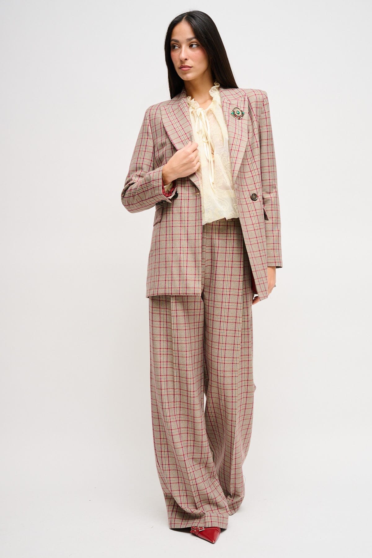 Maryley - Chemisier à motifs semi-transparents