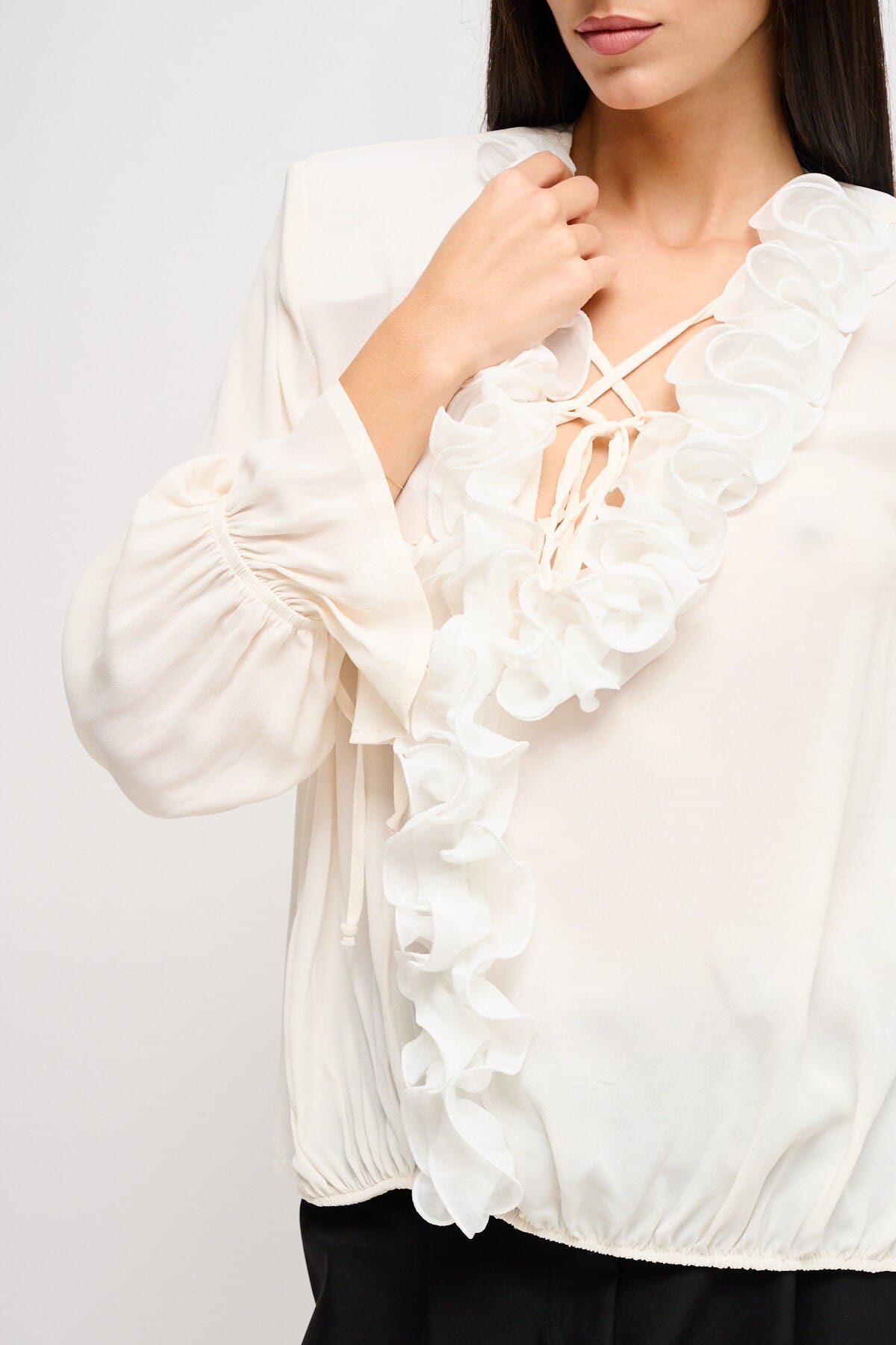 Chemisier en viscose à volants Maryley