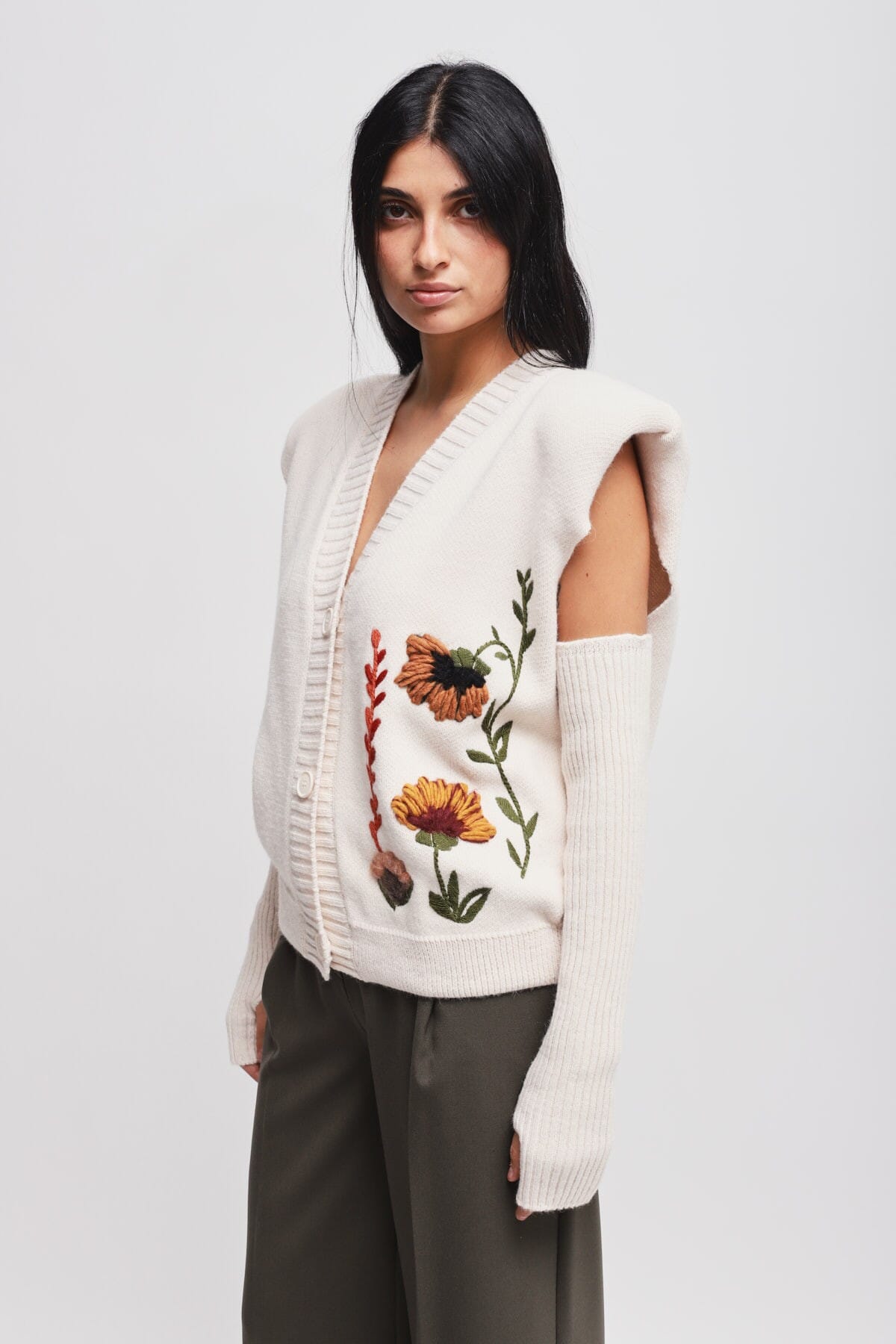 Gilet In Maglia Con Manicotti Maryley