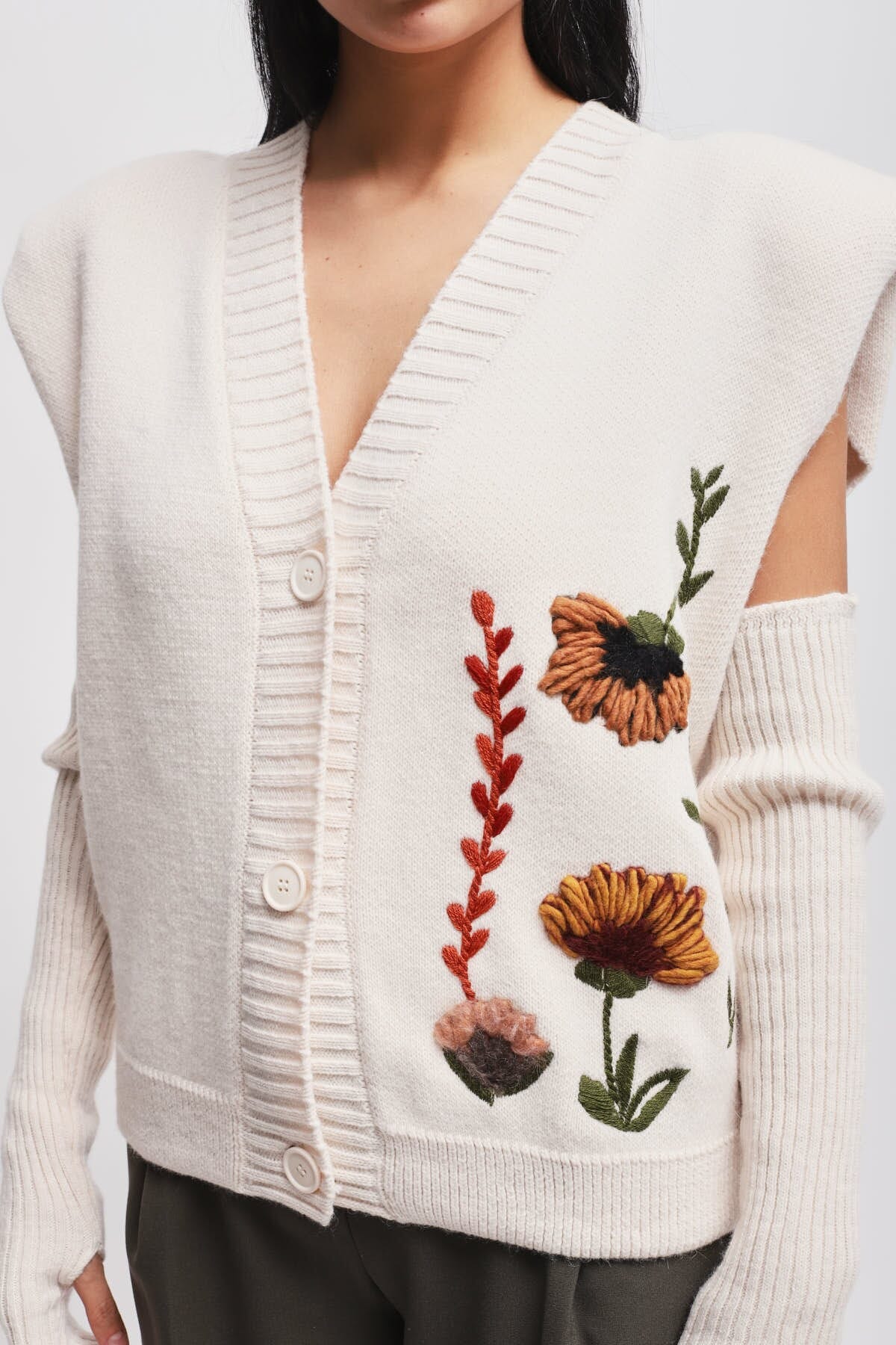 Gilet In Maglia Con Manicotti Maryley