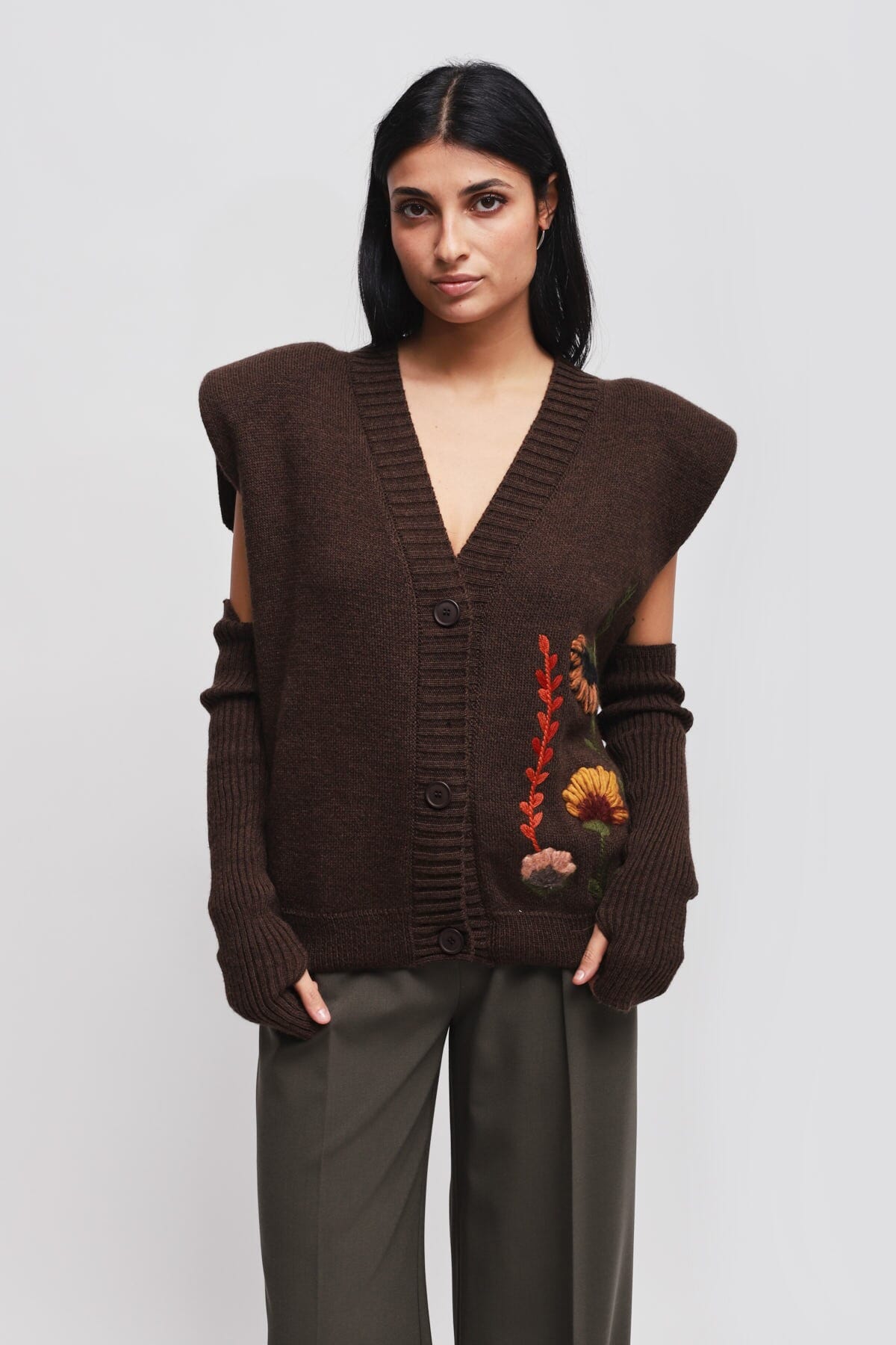 Gilet In Maglia Con Manicotti Maryley