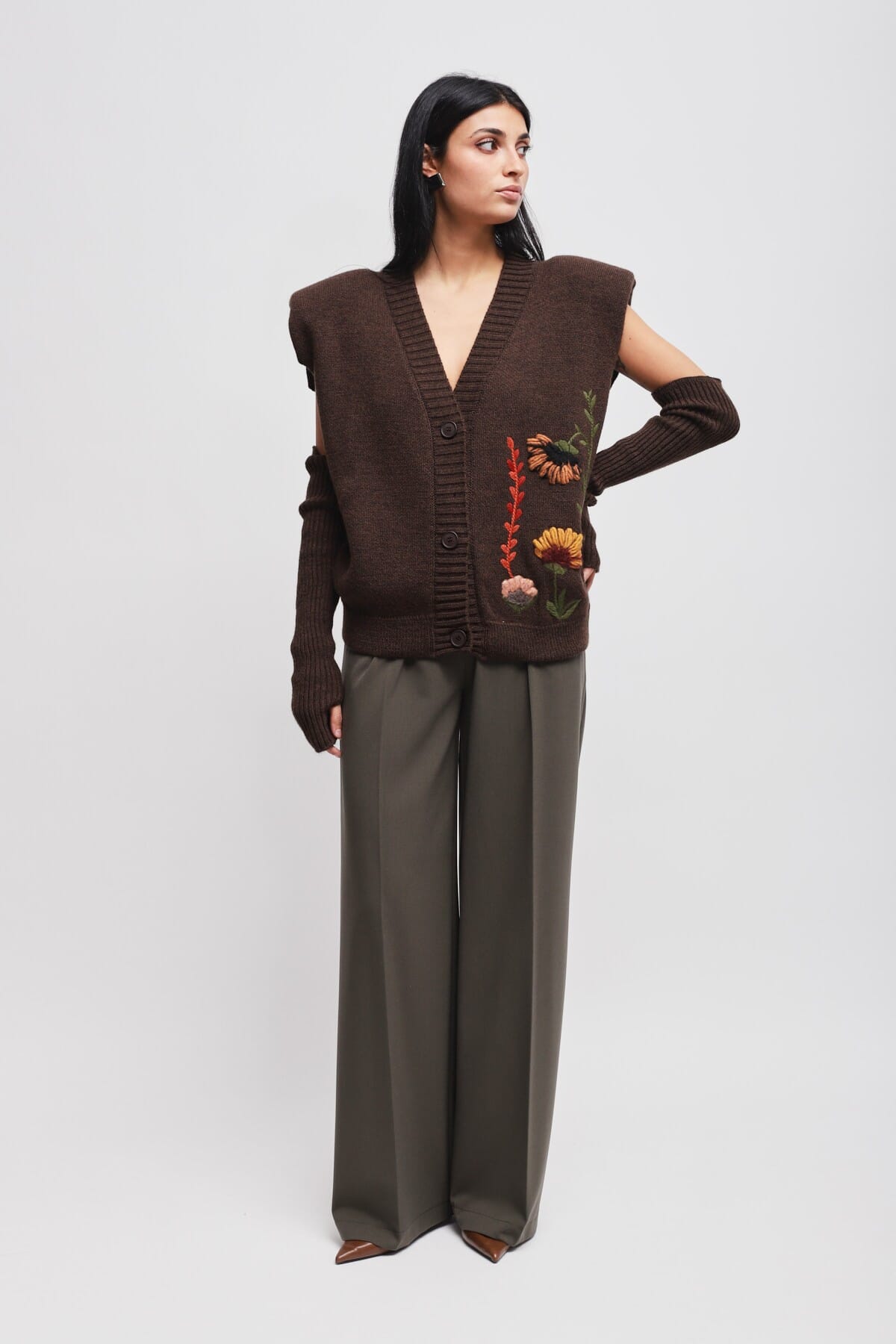 Gilet In Maglia Con Manicotti Maryley