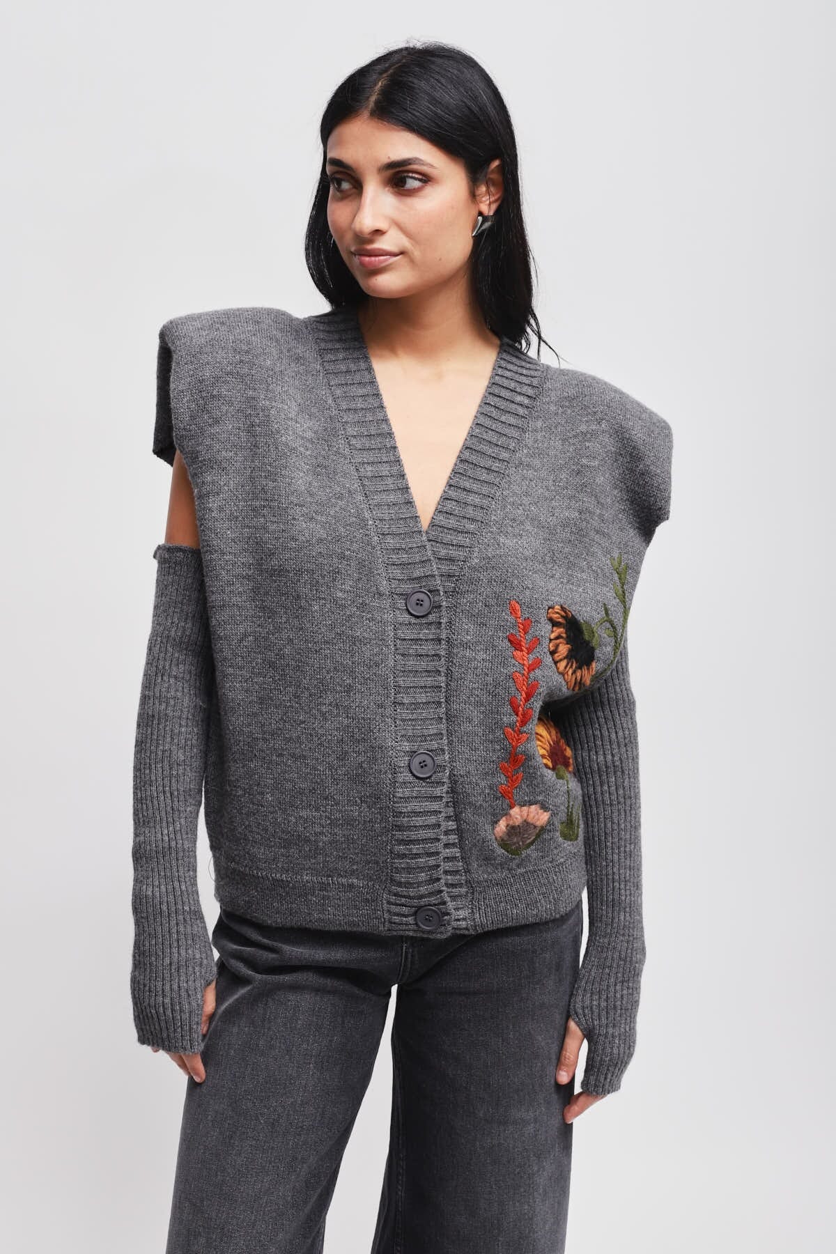 Gilet In Maglia Con Manicotti Maryley