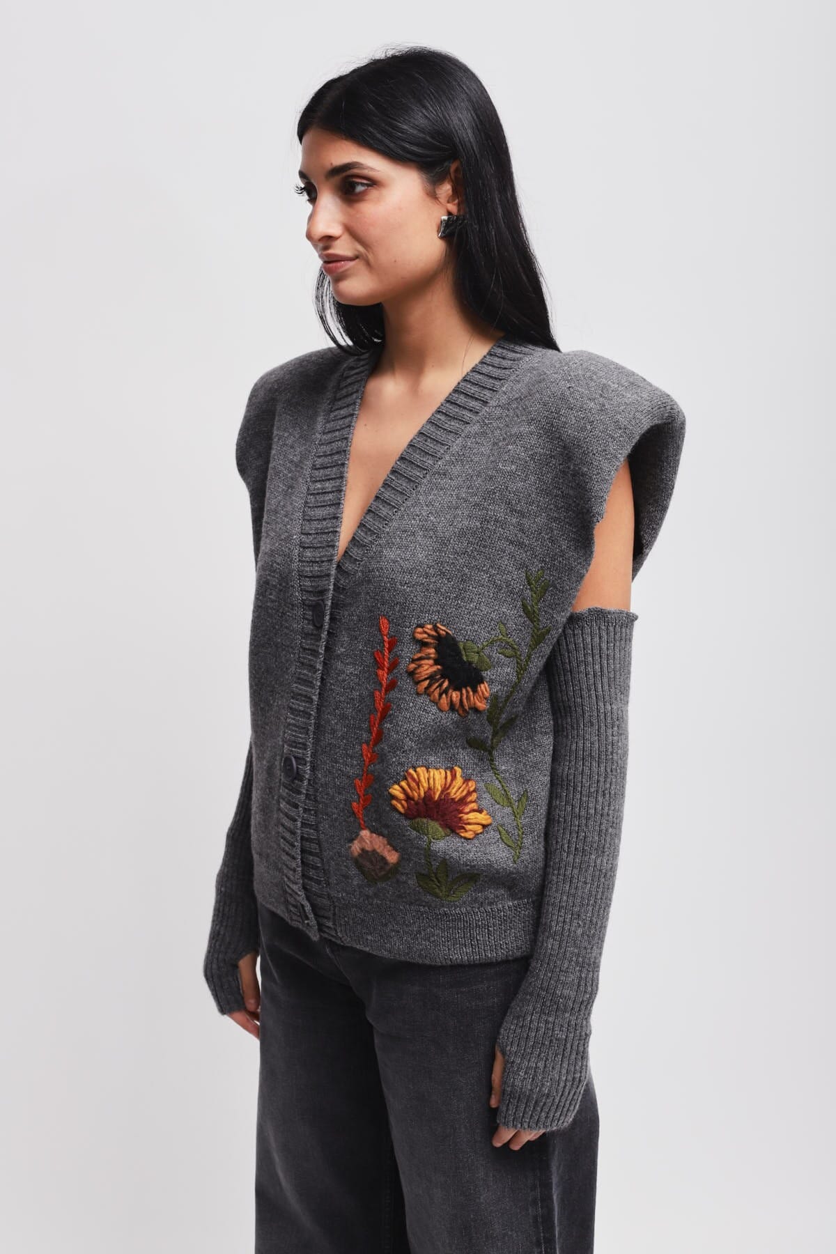 Gilet In Maglia Con Manicotti Maryley