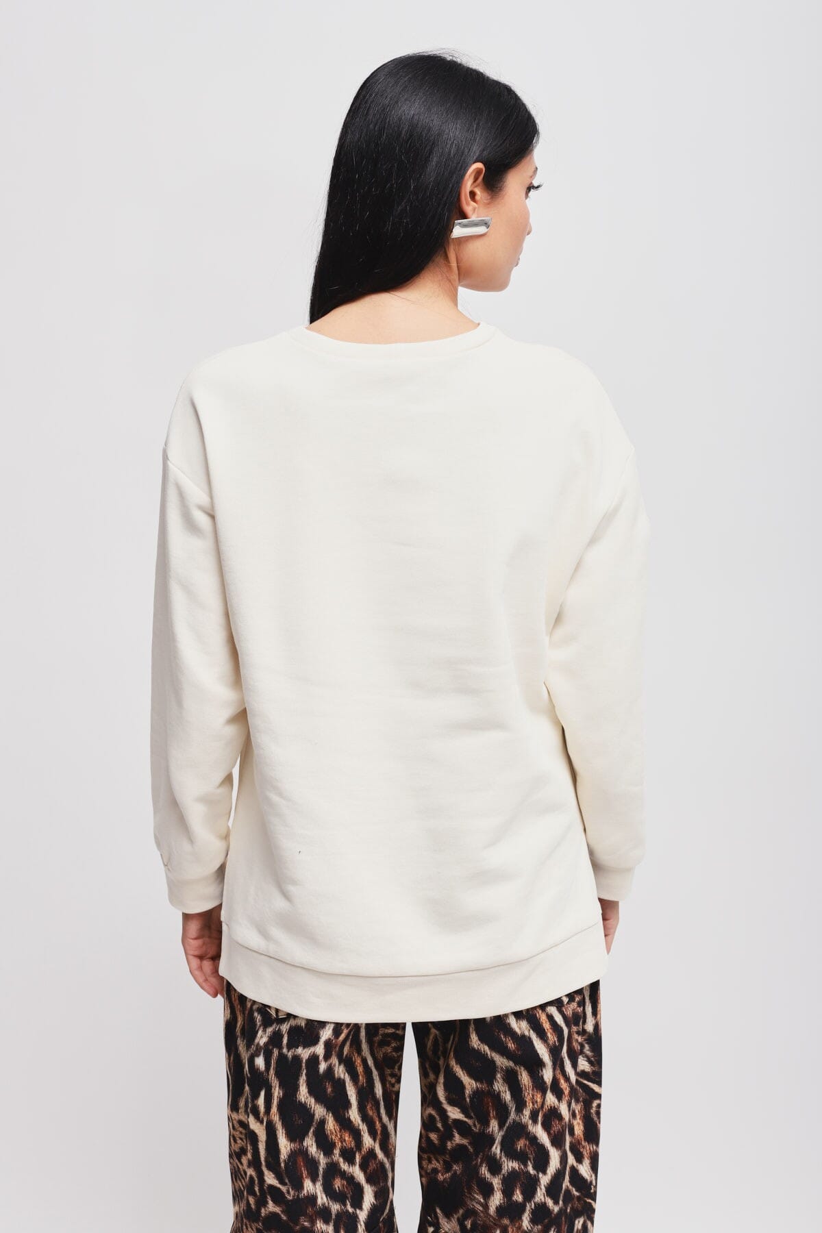 Sweatshirt en coton avec imprimé Maryley
