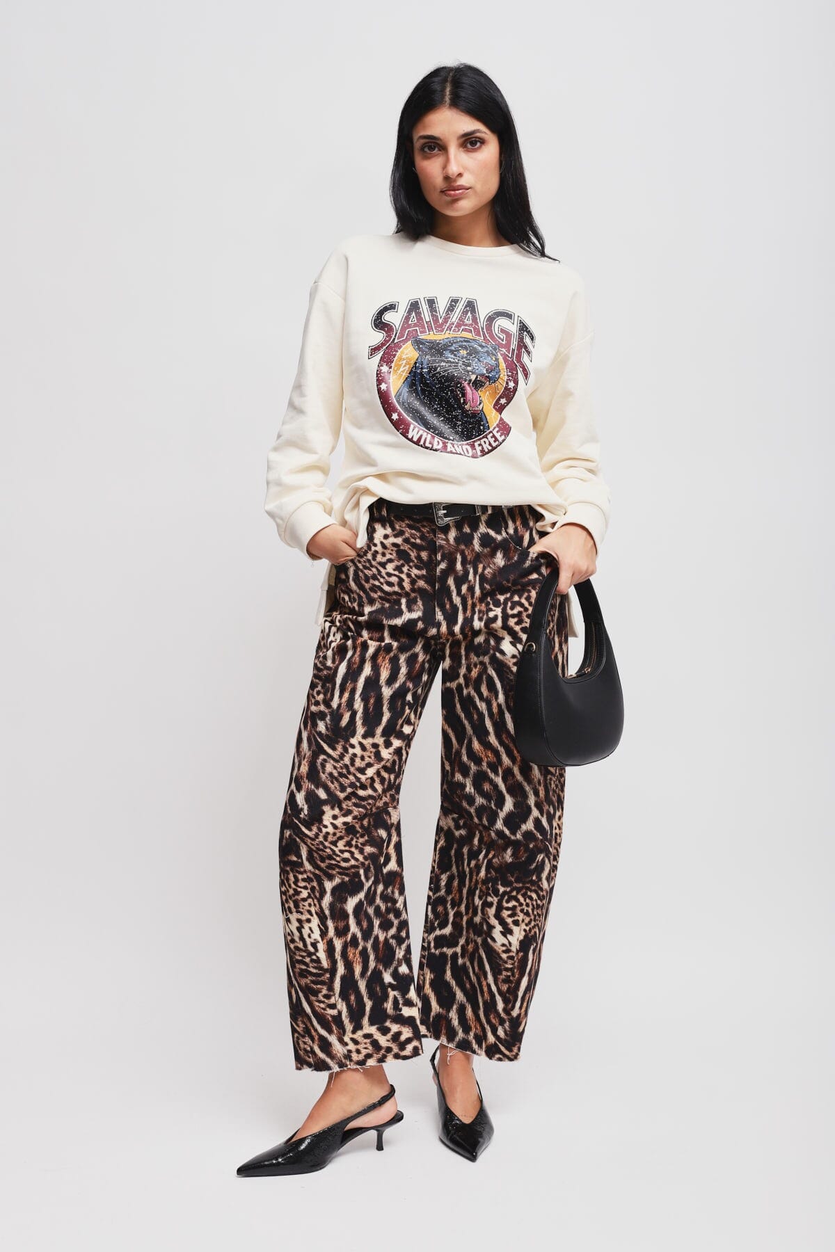 Sweatshirt en coton avec imprimé Maryley