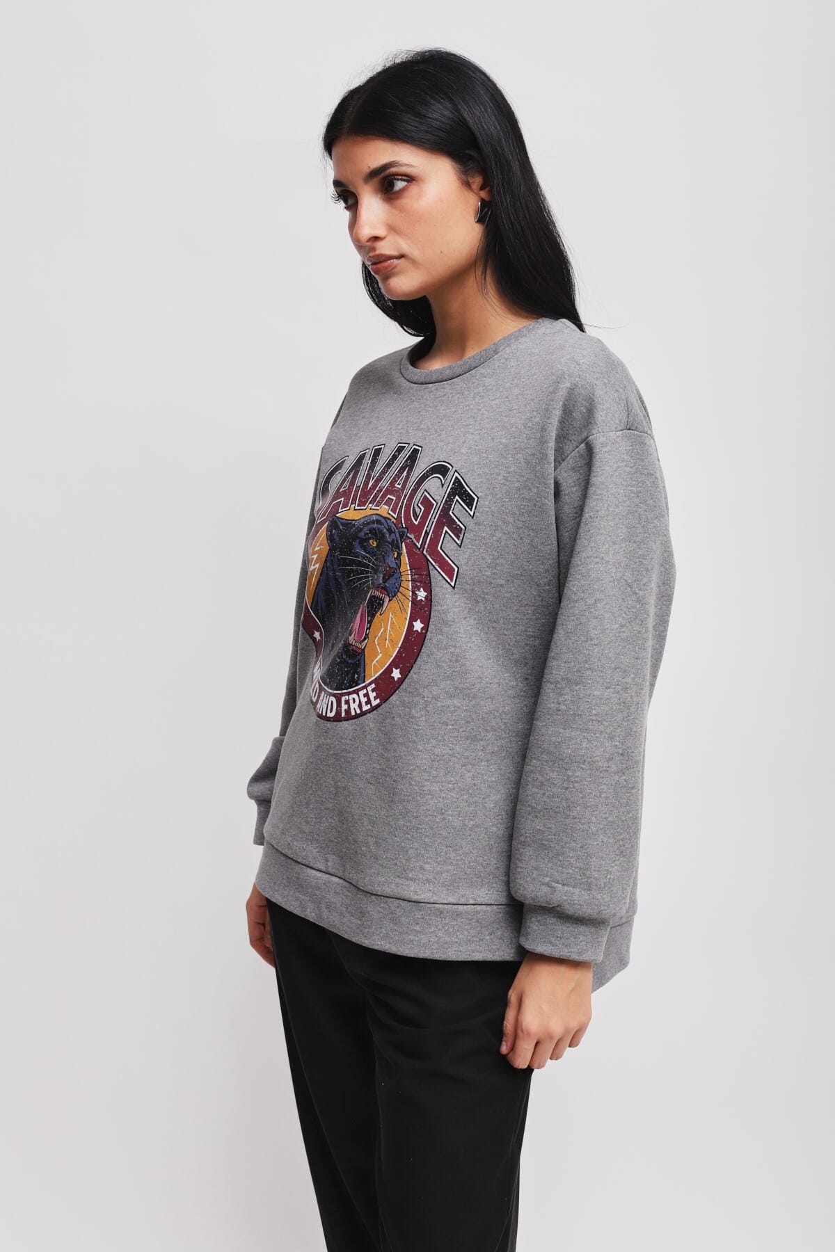 Sweatshirt en coton avec imprimé Maryley