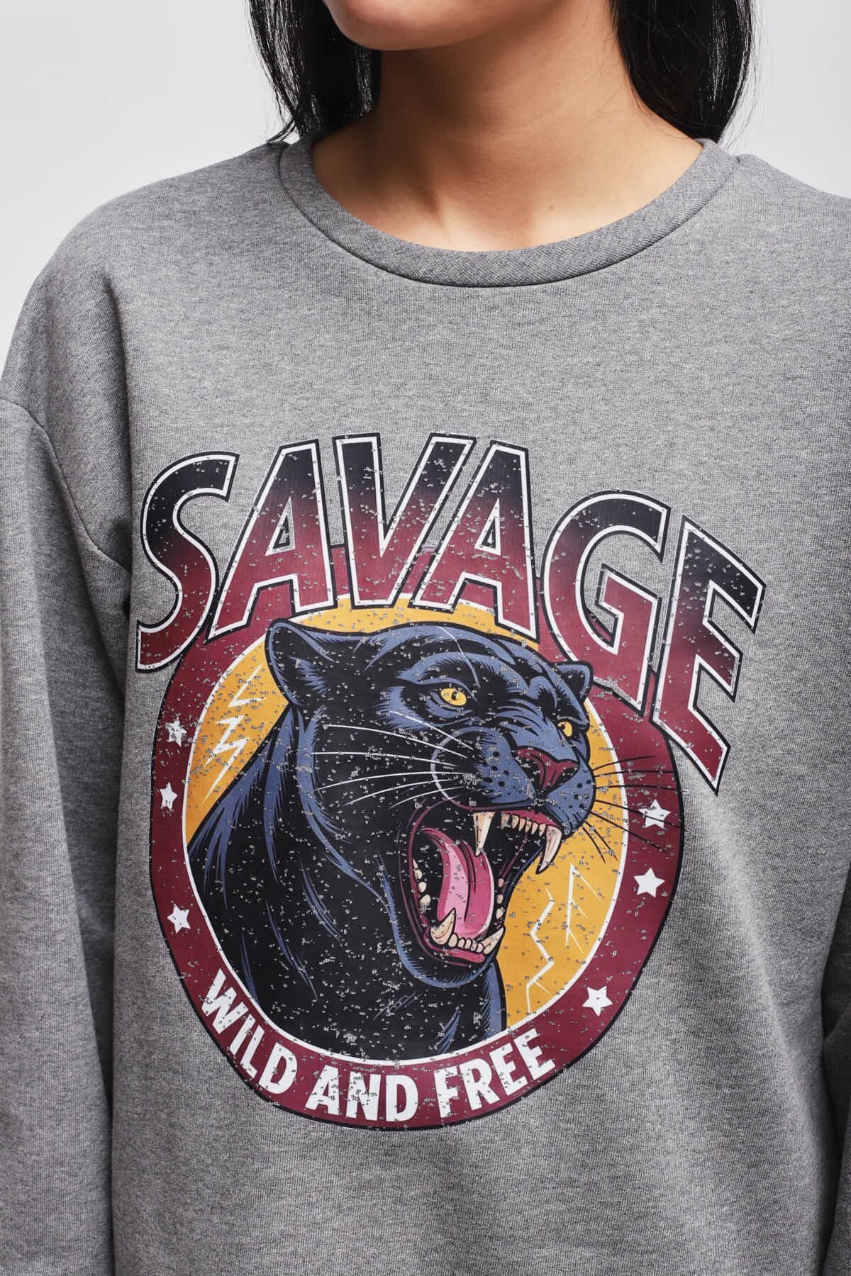 Sweatshirt en coton avec imprimé Maryley