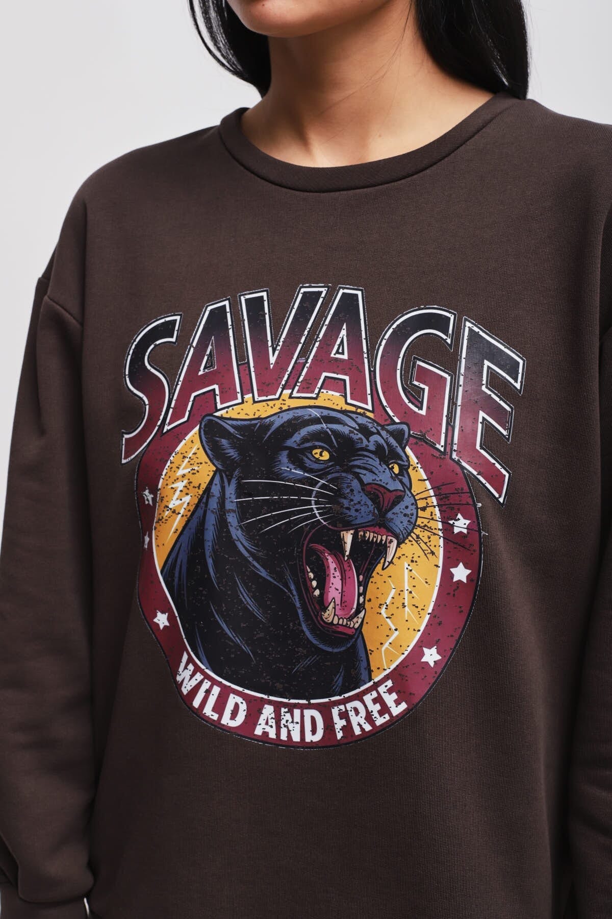 Sweatshirt en coton avec imprimé Maryley