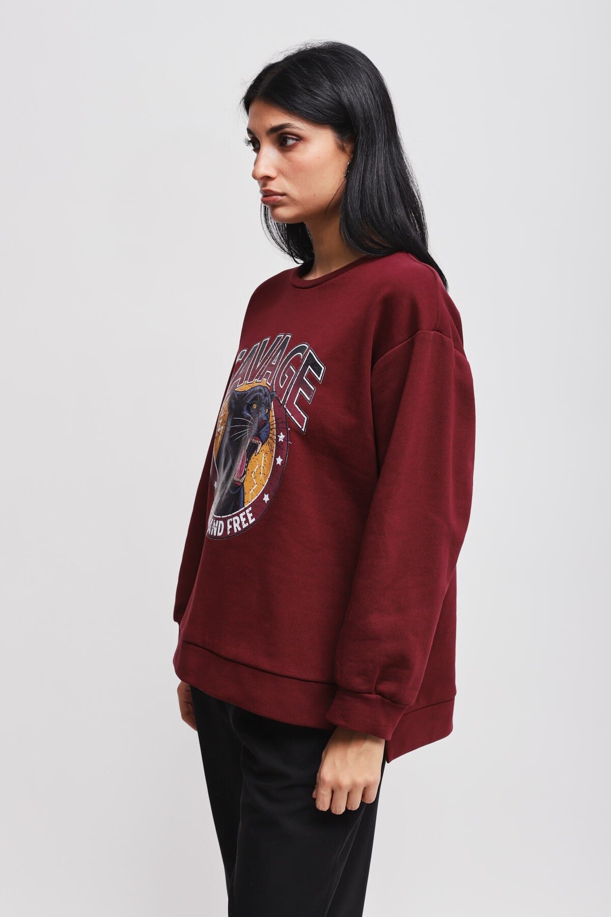 Sweatshirt en coton avec imprimé Maryley