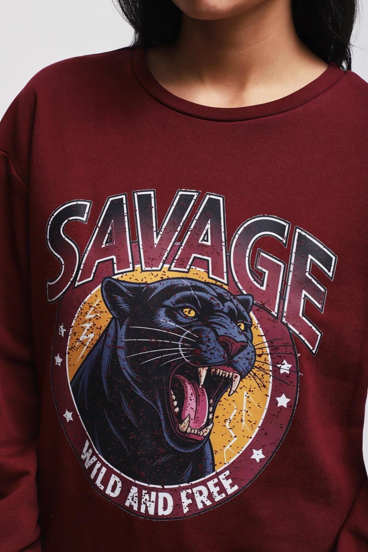 Sweatshirt en coton avec imprimé Maryley