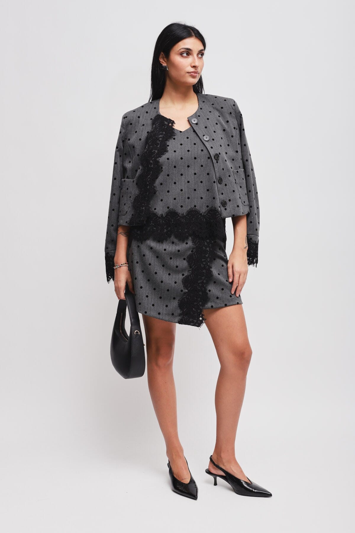 Top A Pois Con Inserti In Pizzo Maryley