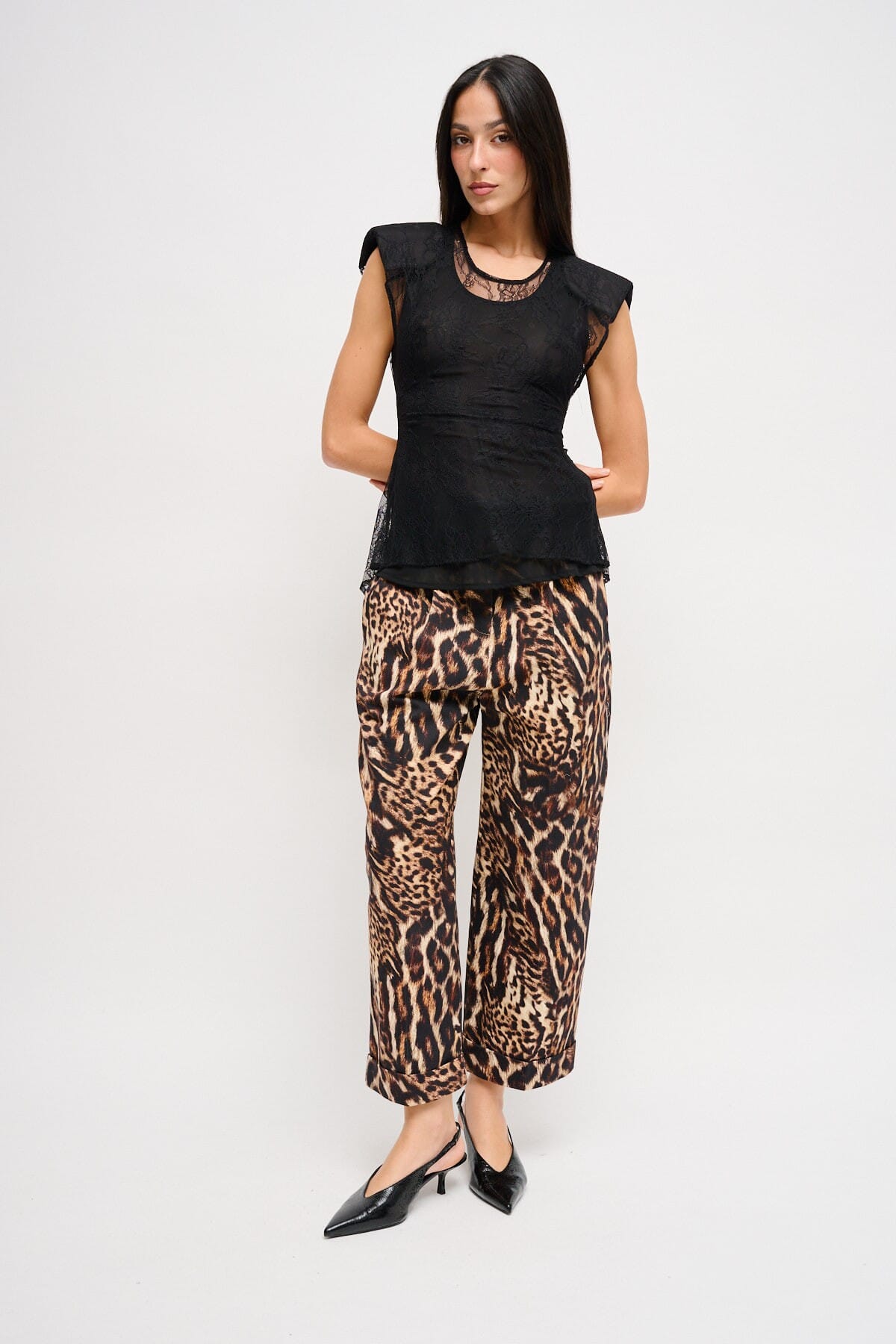 Top In Pizzo Con Spalle Imbottite Maryley