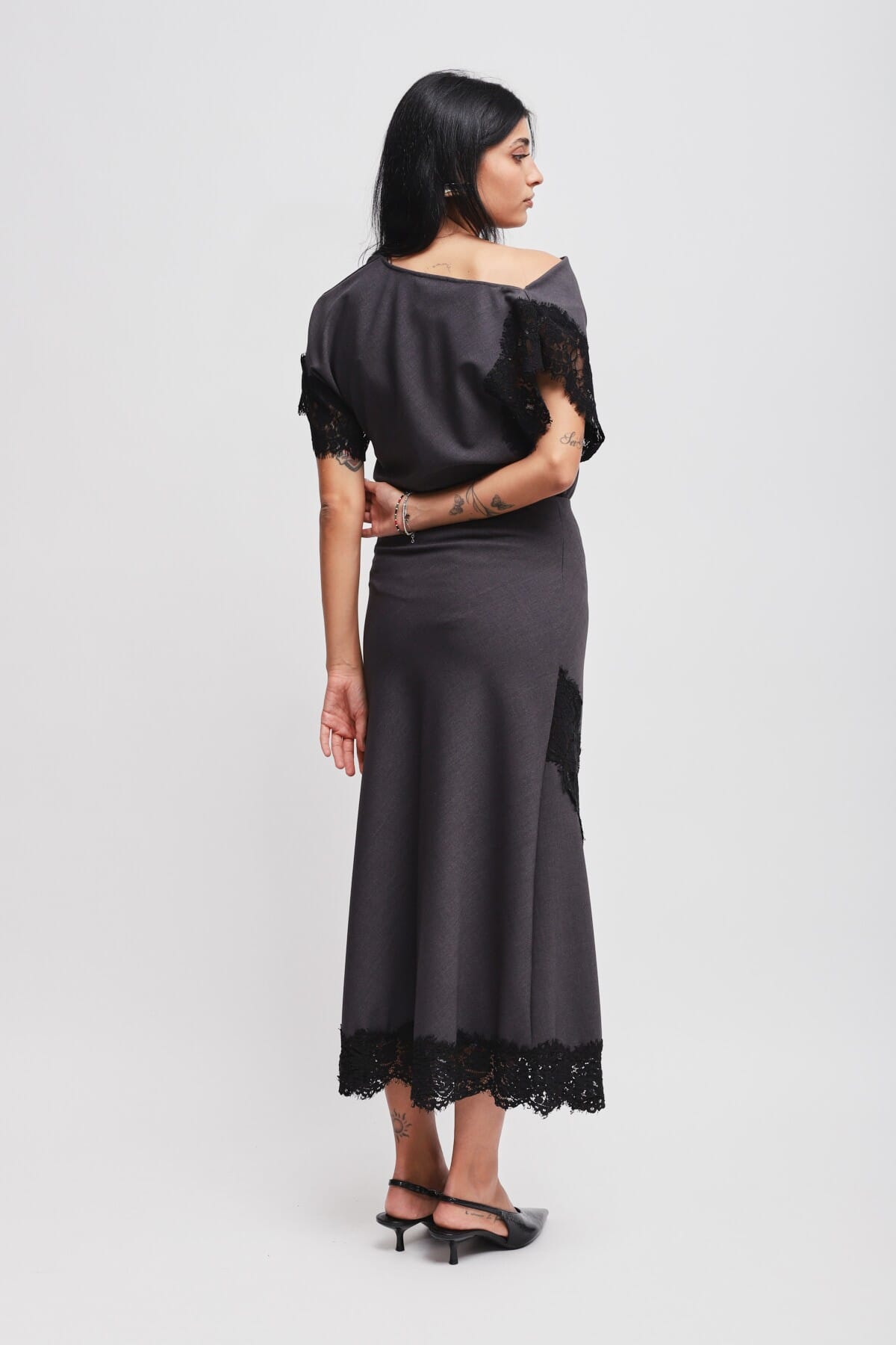 Gonna Lunga Con Inserto In Pizzo Maryley