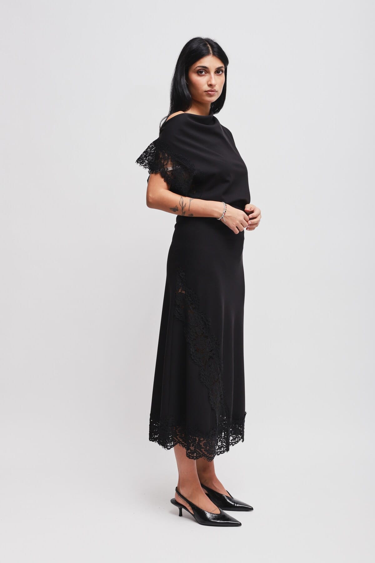 Gonna Lunga Con Inserto In Pizzo Maryley