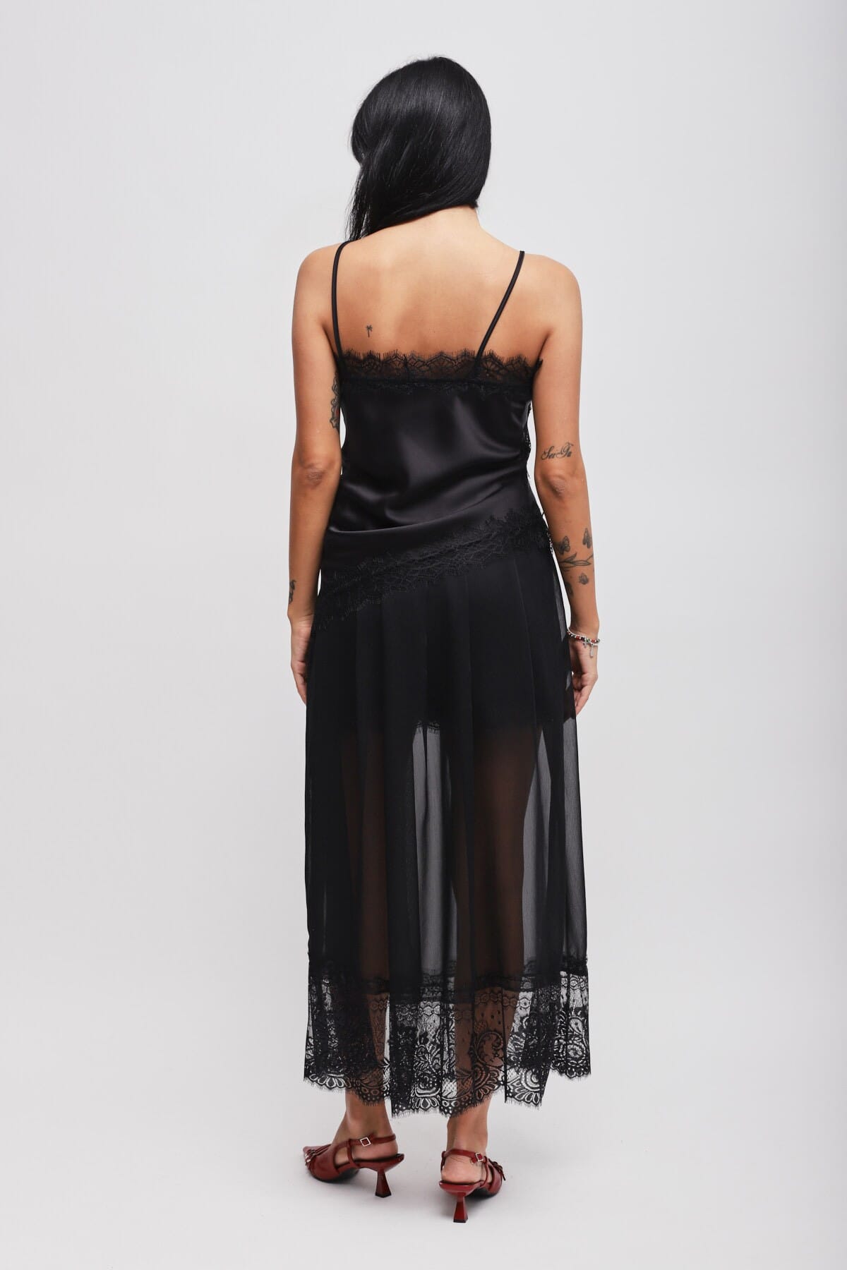 Gonna Lunga Con Spacco E Inserto In Pizzo Maryley