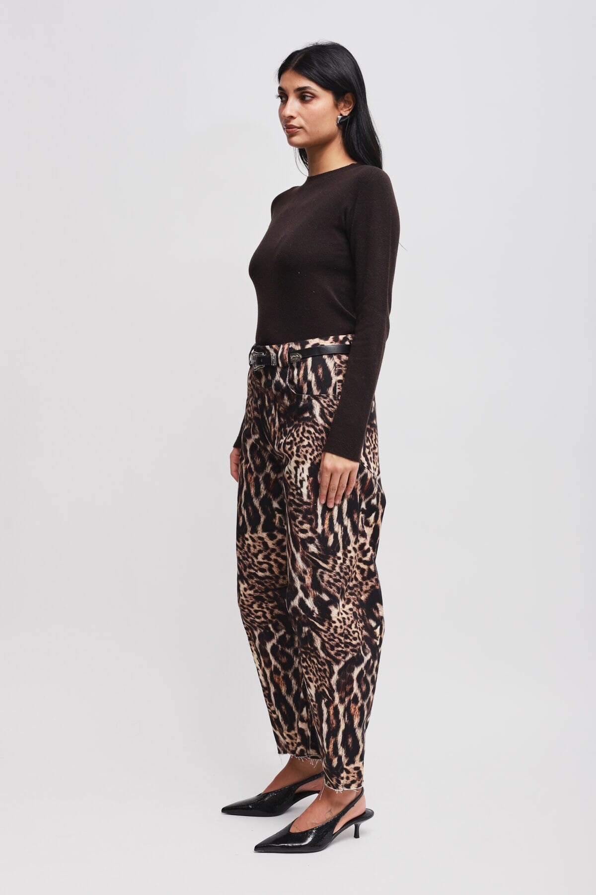 Pantaloni Balloon Leopardati Con Cintura Maryley