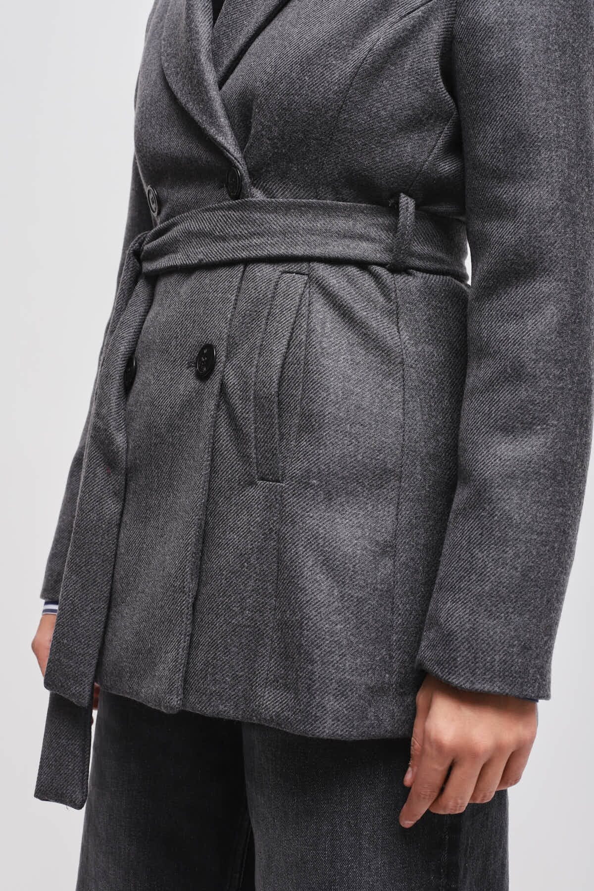 Veste à double boutonnage avec ceinture Maryley