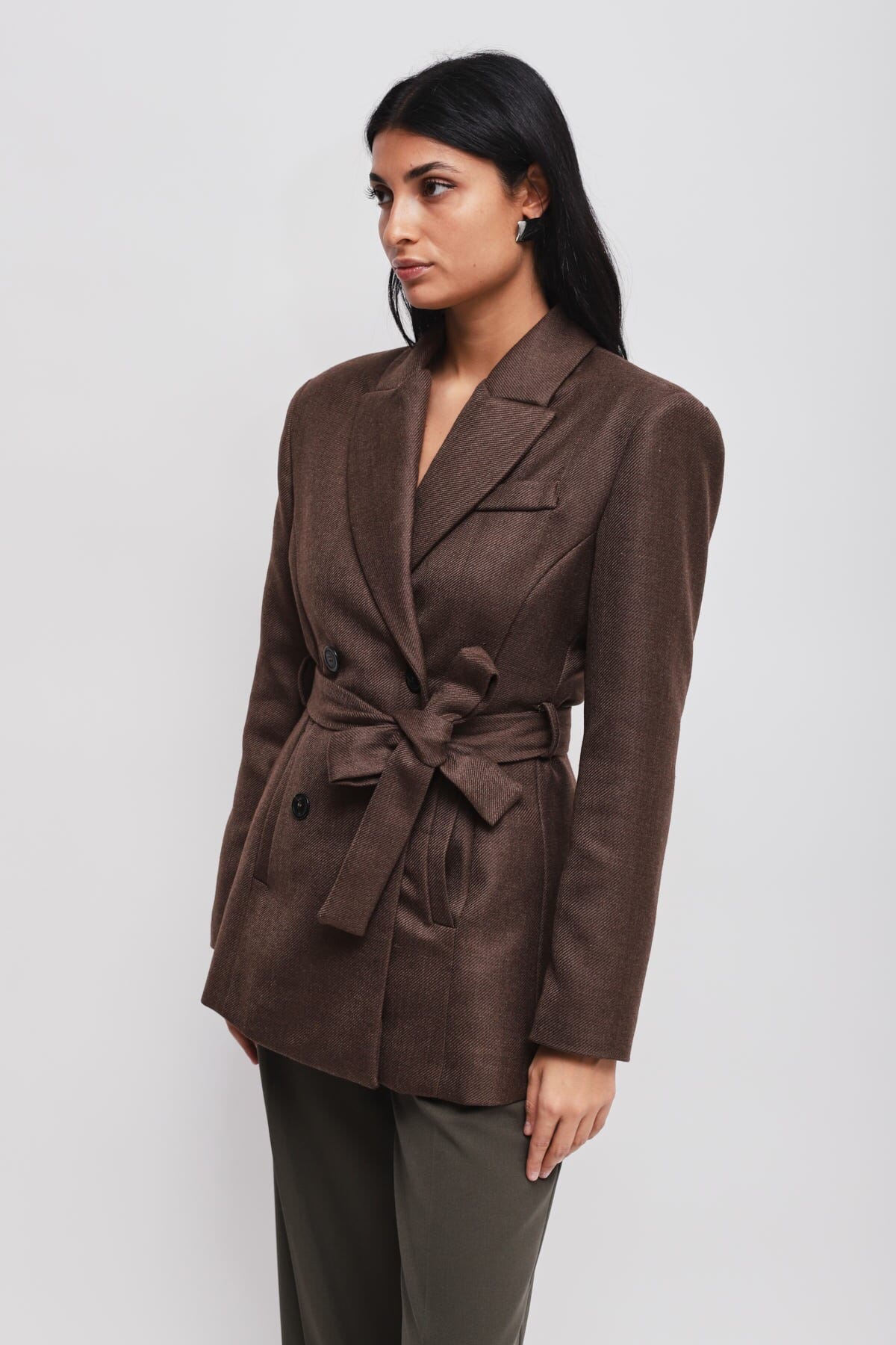 Veste à double boutonnage avec ceinture Maryley