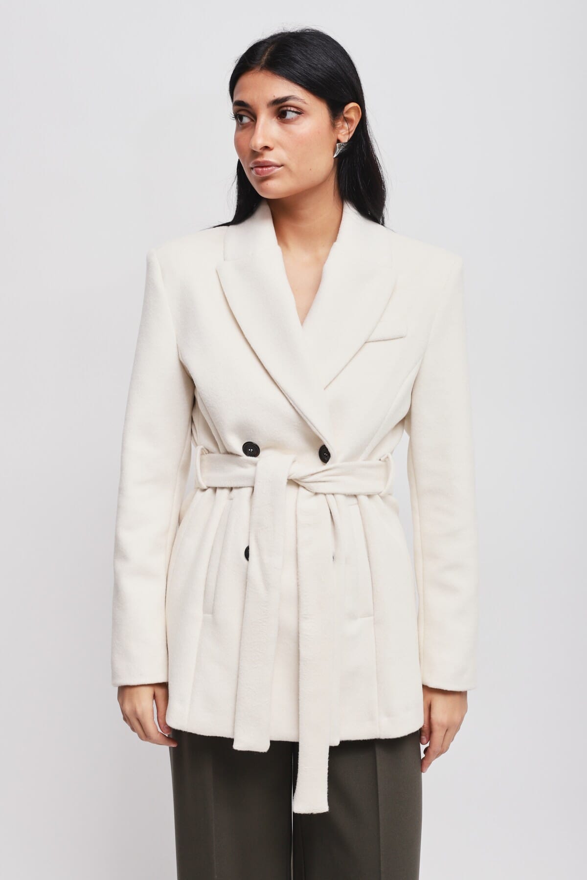 Veste à double boutonnage avec ceinture Maryley