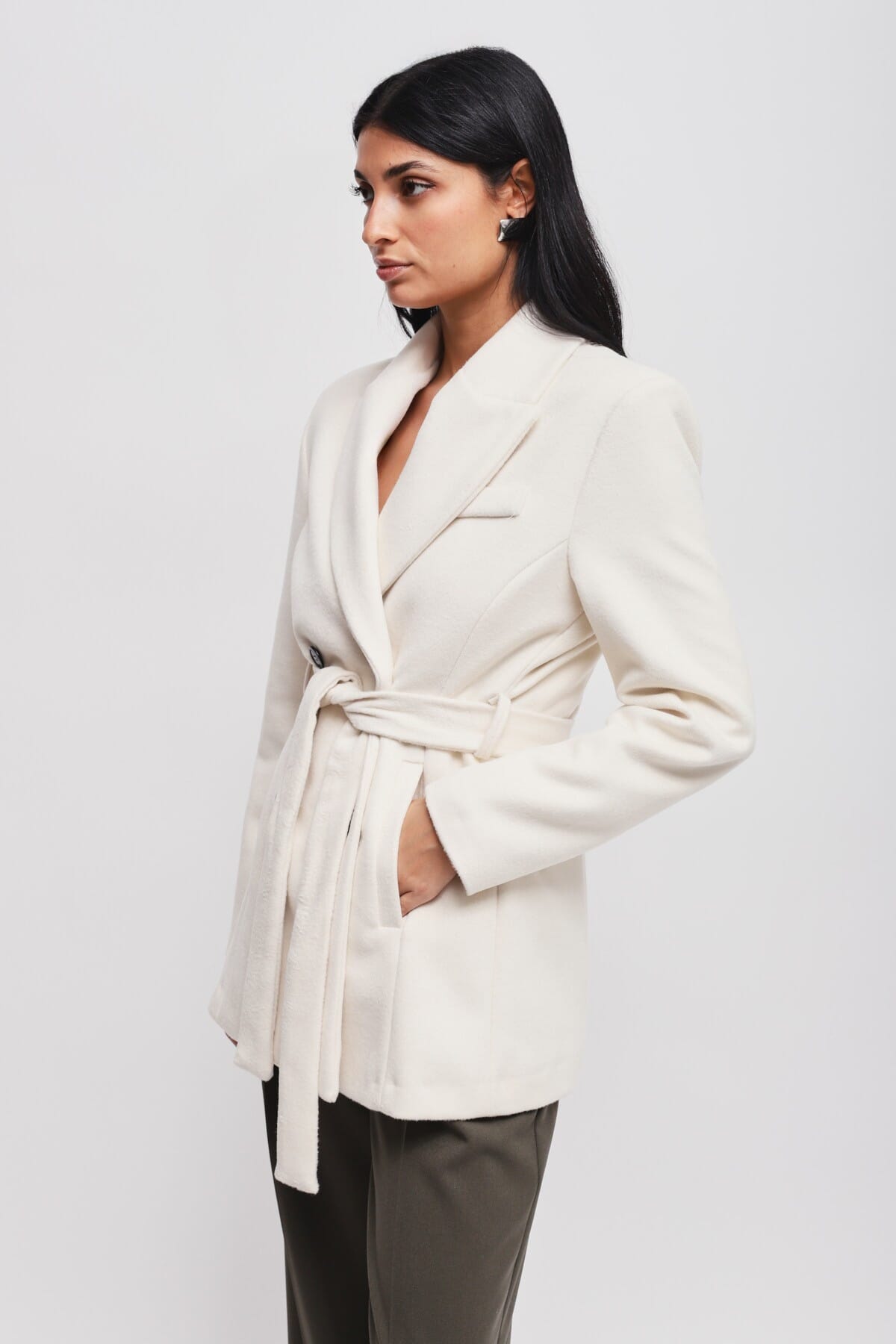 Veste à double boutonnage avec ceinture Maryley