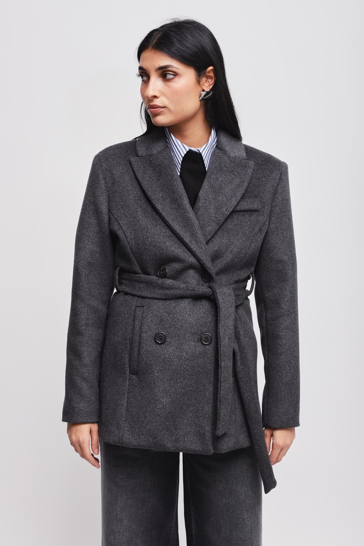 Veste à double boutonnage avec ceinture Maryley