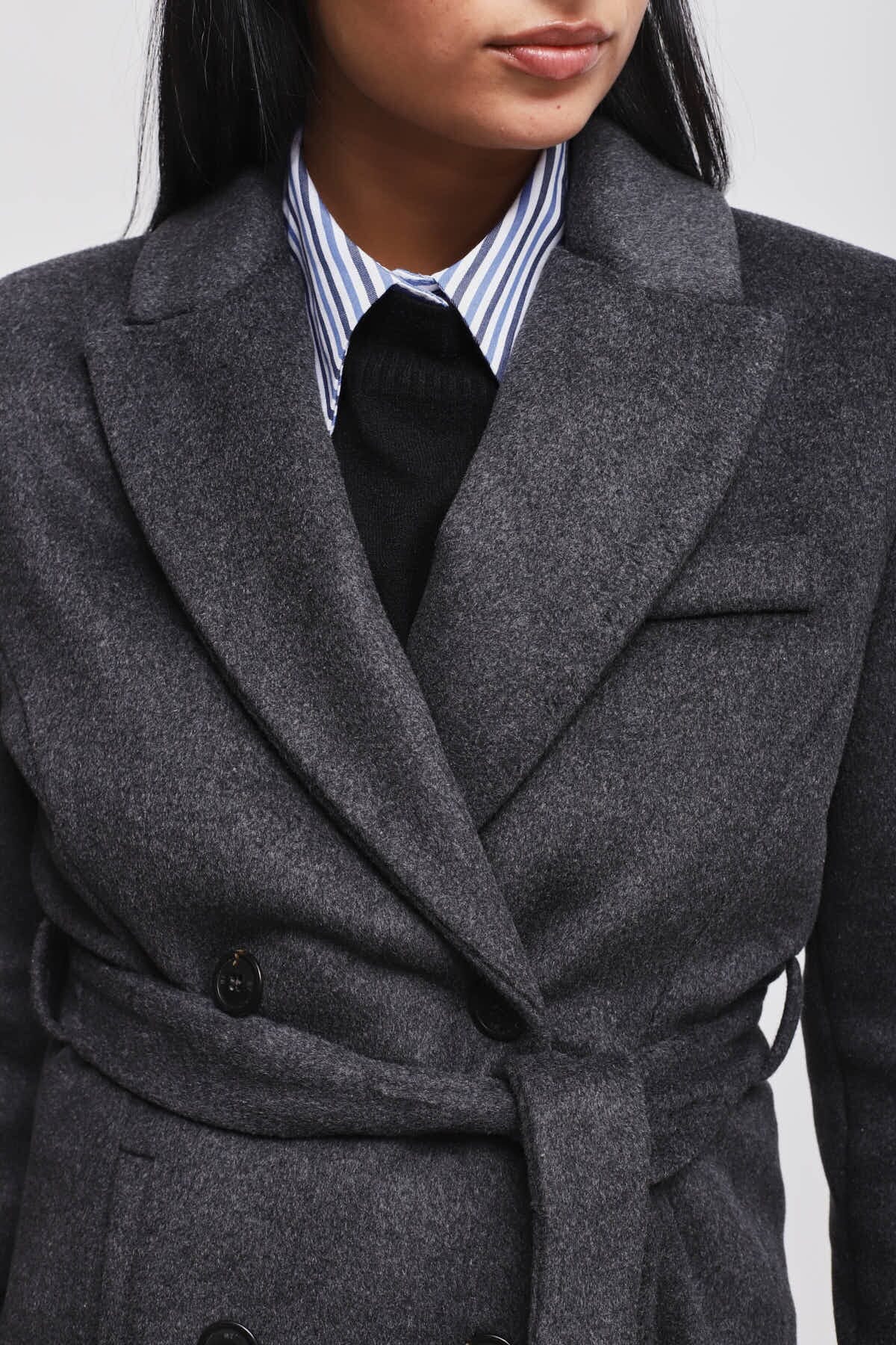 Veste à double boutonnage avec ceinture Maryley