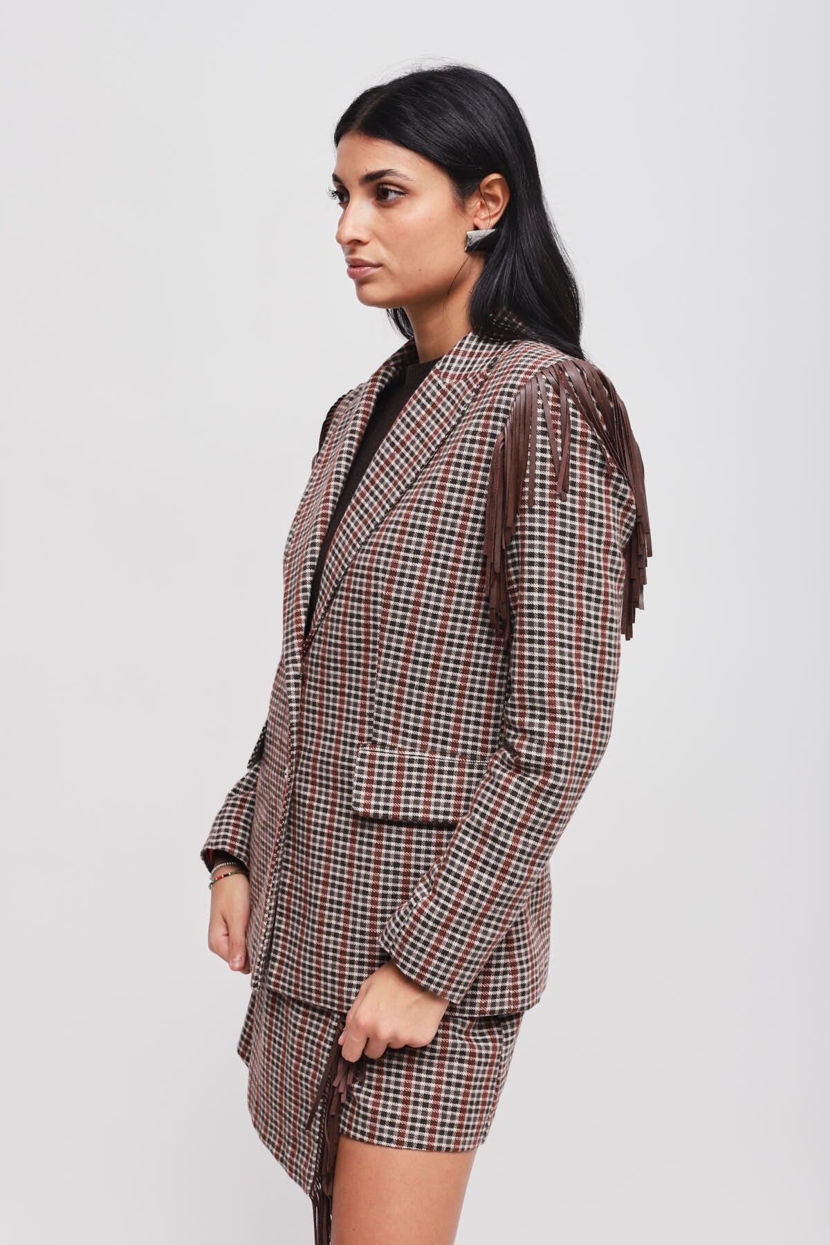 Giacca Con Frange Maryley