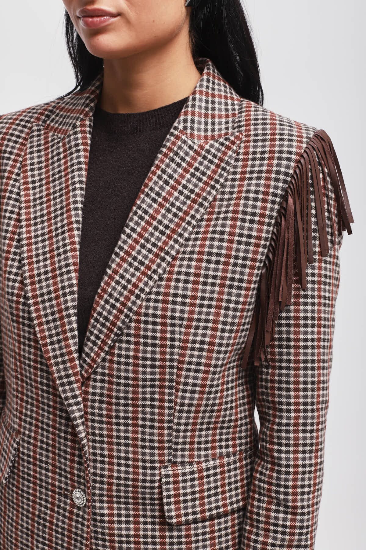 Giacca Con Frange Maryley