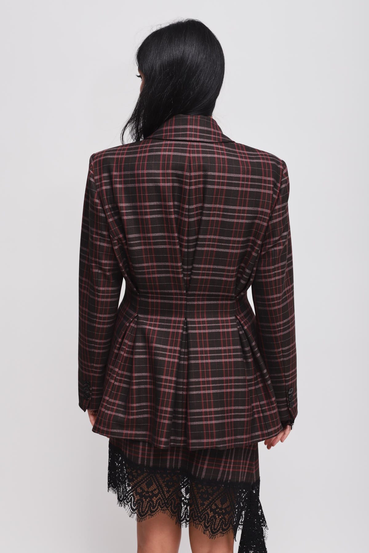 Giacca Check Doppiopetto Avvitata Maryley